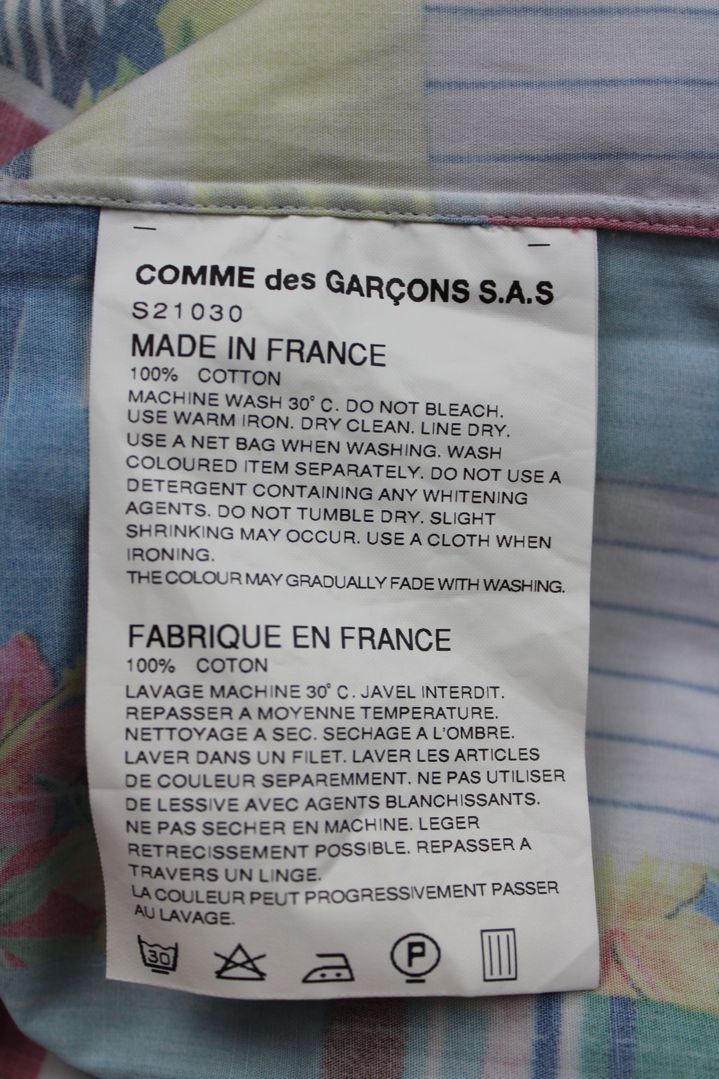 Comme des Garcons SHIRT Graphic print Marine Shirt Size US M / EU 48-50 / 2 - 5 Thumbnail