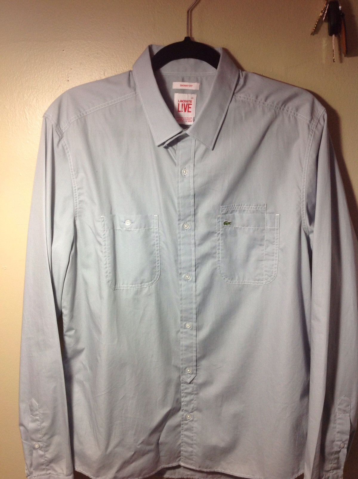 Lacoste Grey/Slate Button Up