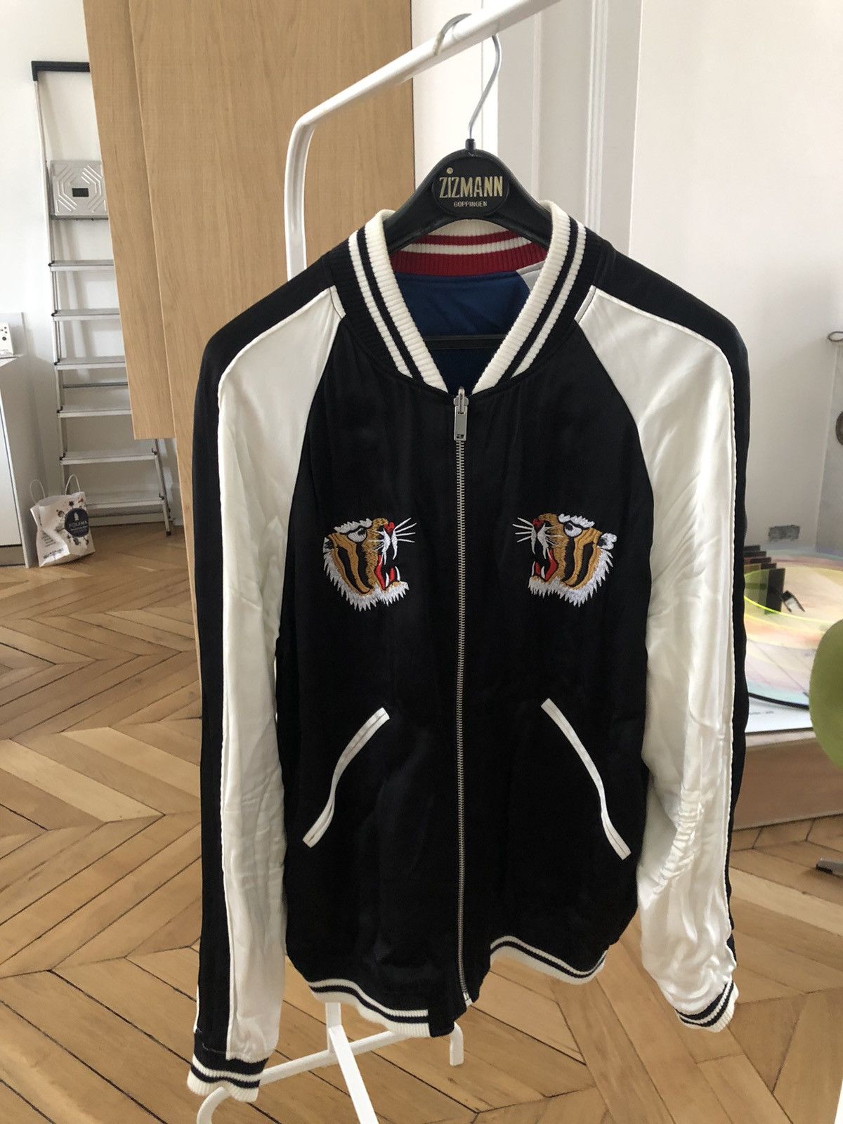 Sandro Sandro Reversible Satin Souvenir Jacket Grailed
