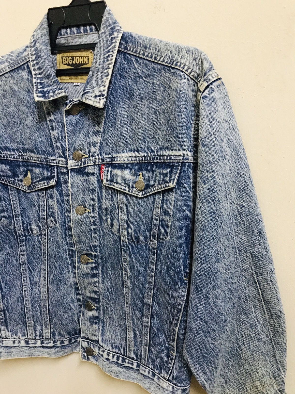 Big John × Vintage Vintage Big John Trucker Jacket Jeans Size US L / EU 52-54 / 3 - 3 Thumbnail