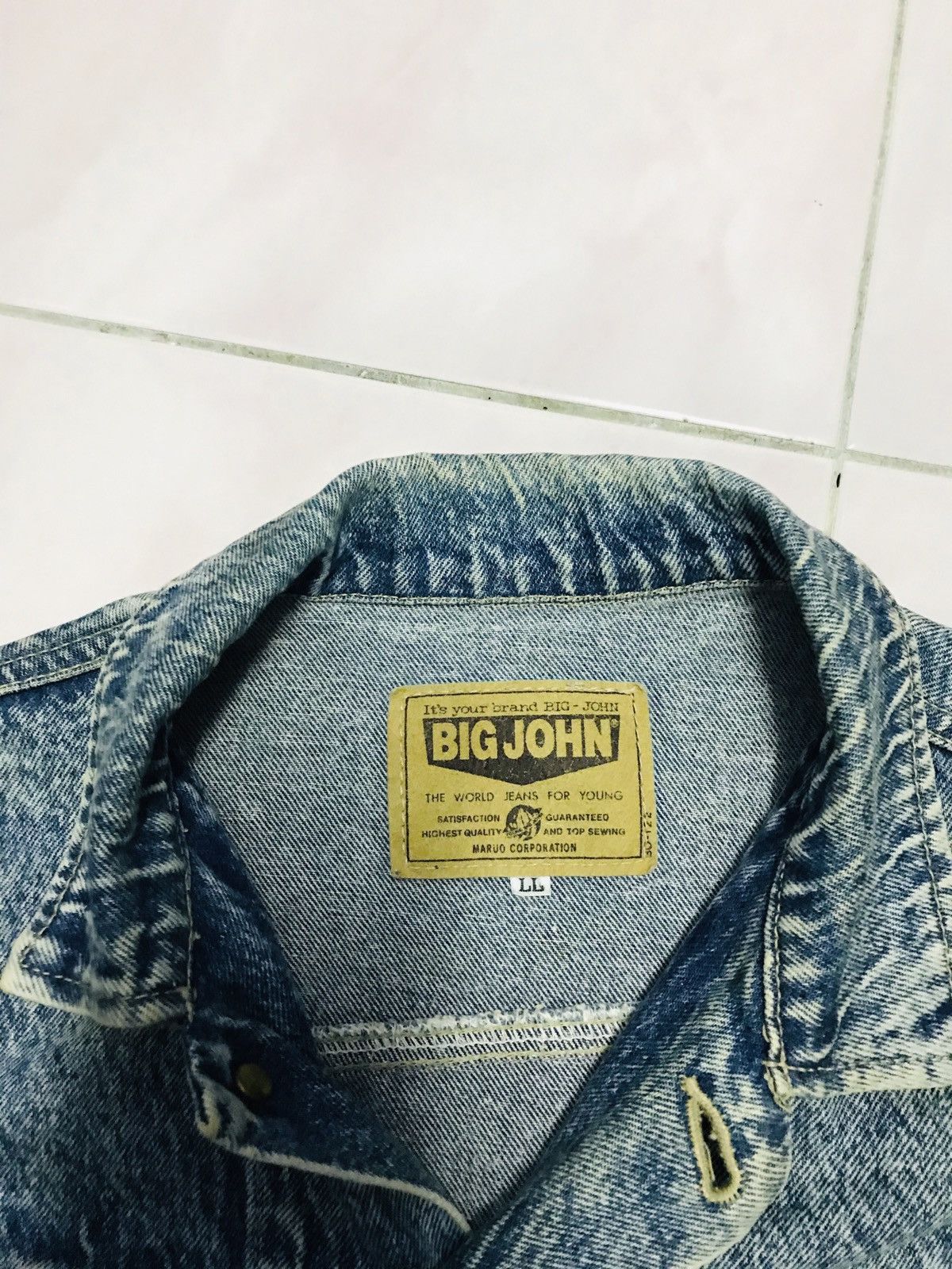 Big John × Vintage Vintage Big John Trucker Jacket Jeans Size US L / EU 52-54 / 3 - 5 Thumbnail