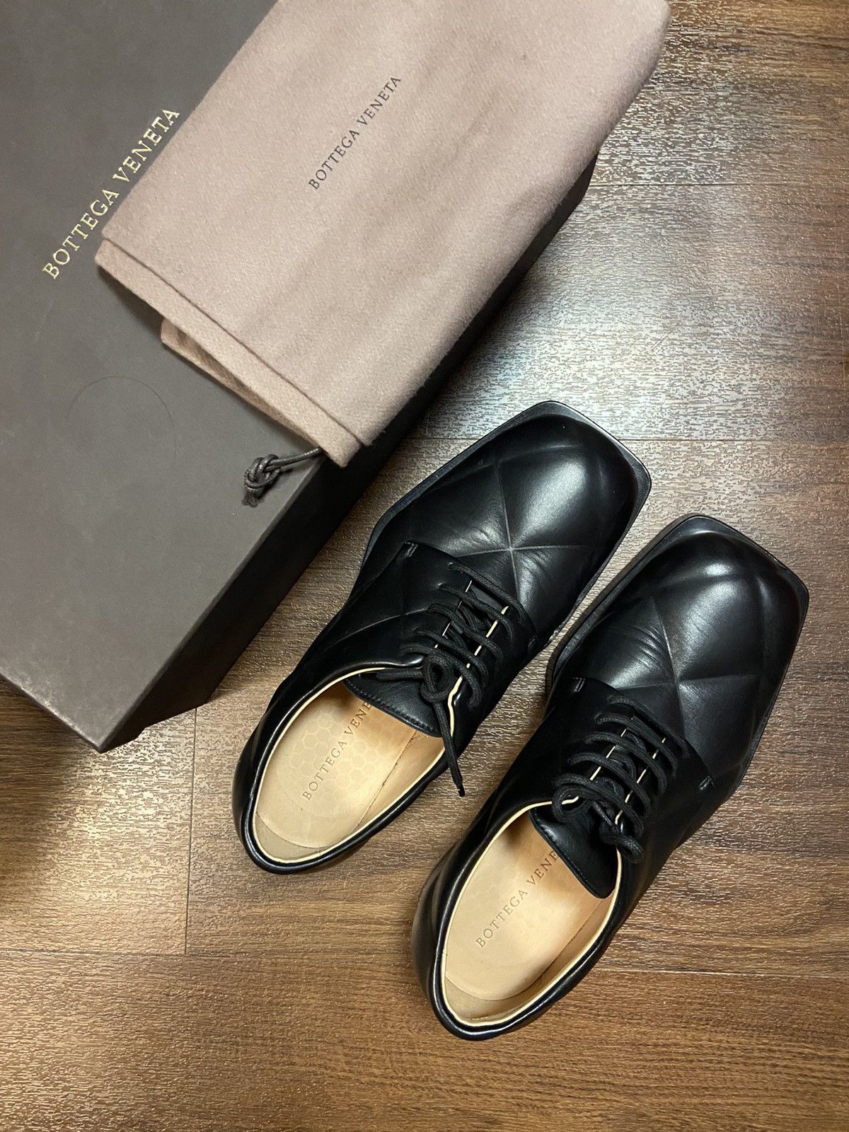 Bottega Veneta Bottega Veneta Quilted Square toe Derby Shoes | Grailed