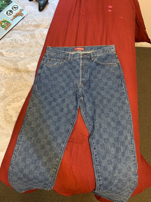 Supreme Supreme Regular Jean Washed Checkerboard | Grailed