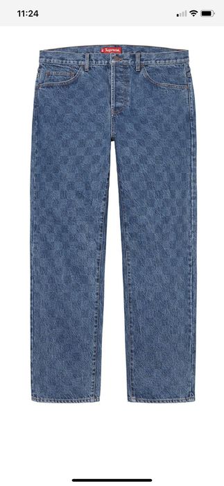 Supreme Supreme Regular Jean Washed Checkerboard | Grailed