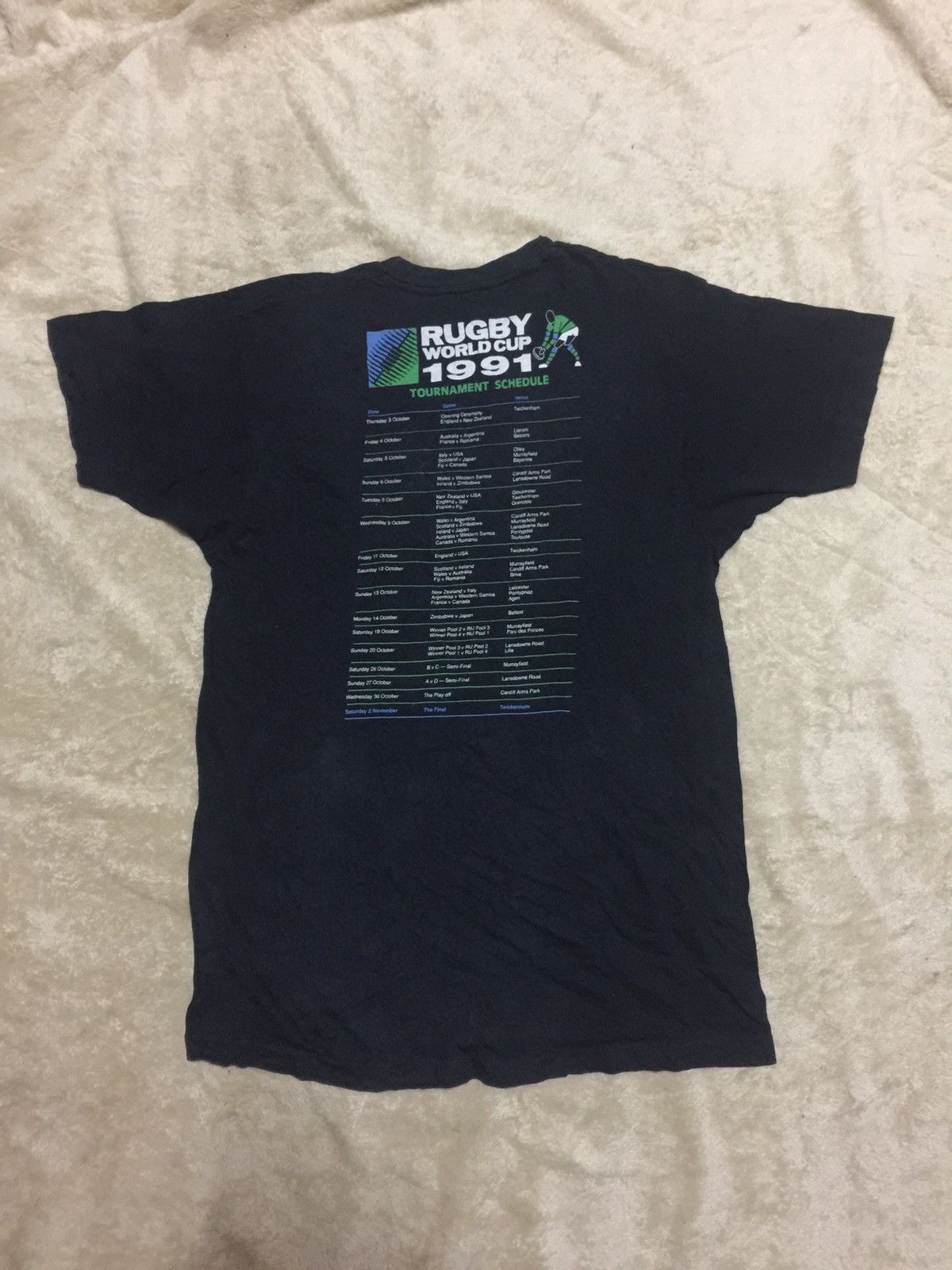 Vintage Vintage 1991 Rugby World Cup Tee Single Stitch Size US S / EU 44-46 / 1 - 1 Thumbnail