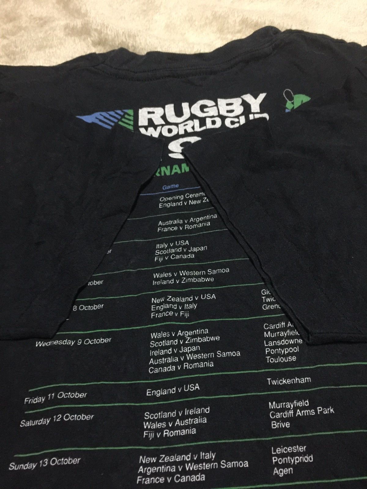 Vintage Vintage 1991 Rugby World Cup Tee Single Stitch Size US S / EU 44-46 / 1 - 3 Thumbnail