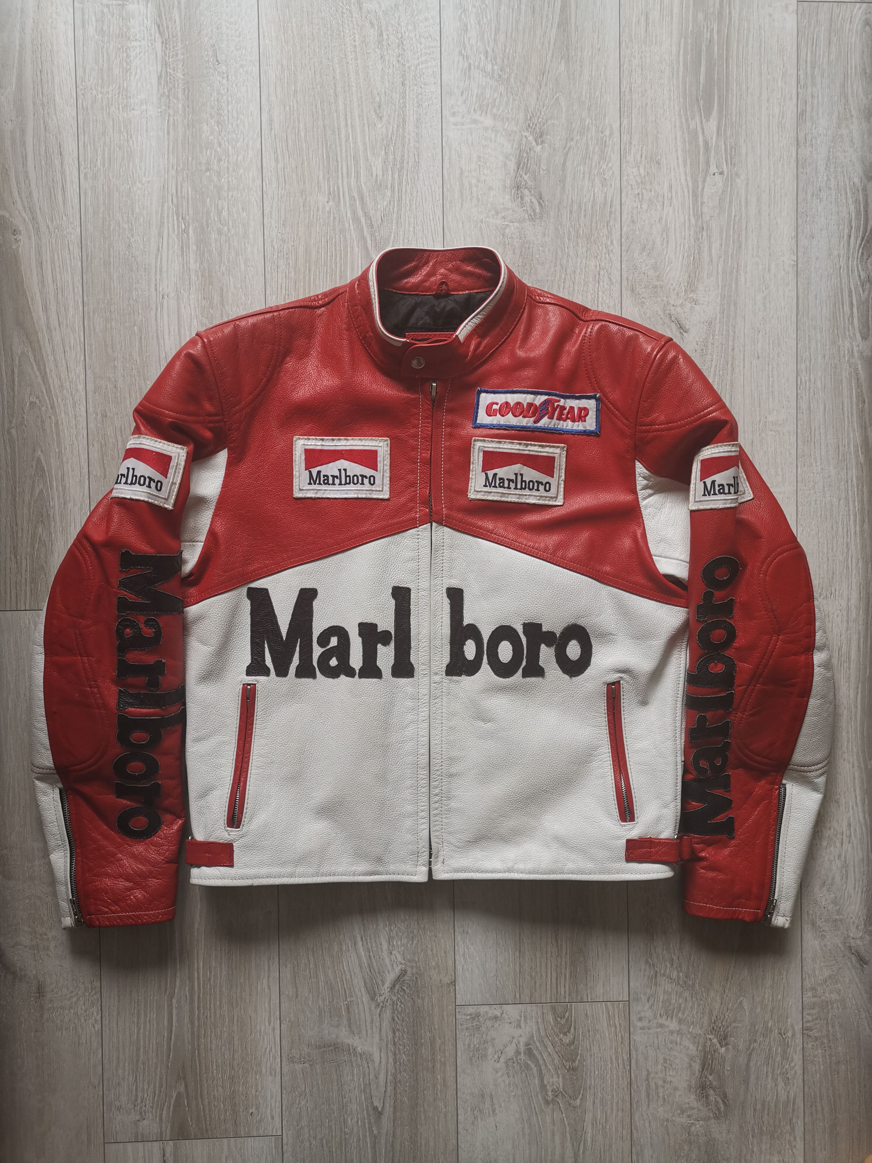 Marlboro × Vintage Vintage Marlboro leather racing jacket Size US XL / EU 56 / 4 - 1 Thumbnail