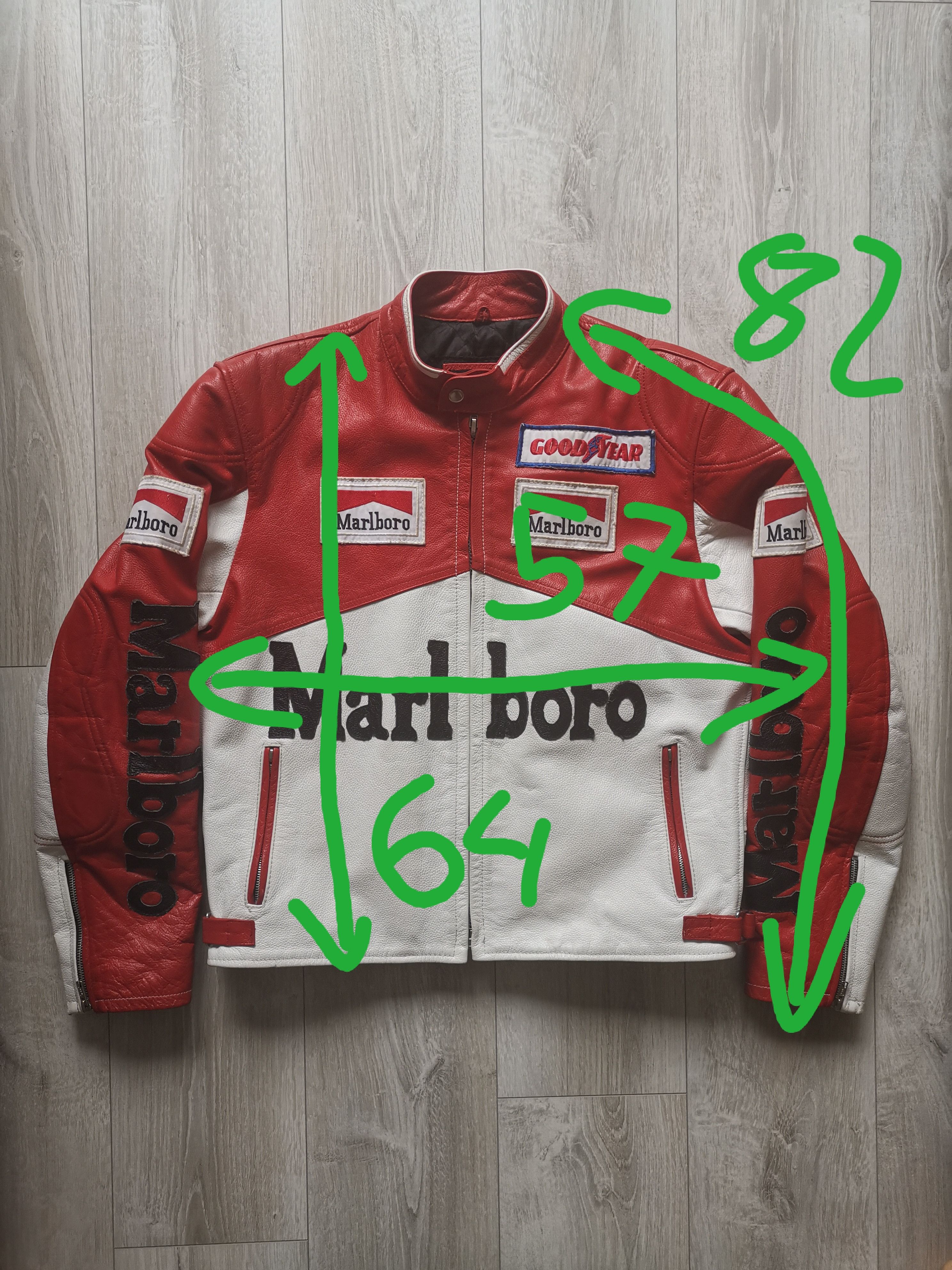 Marlboro × Vintage Vintage Marlboro leather racing jacket Size US XL / EU 56 / 4 - 6 Thumbnail
