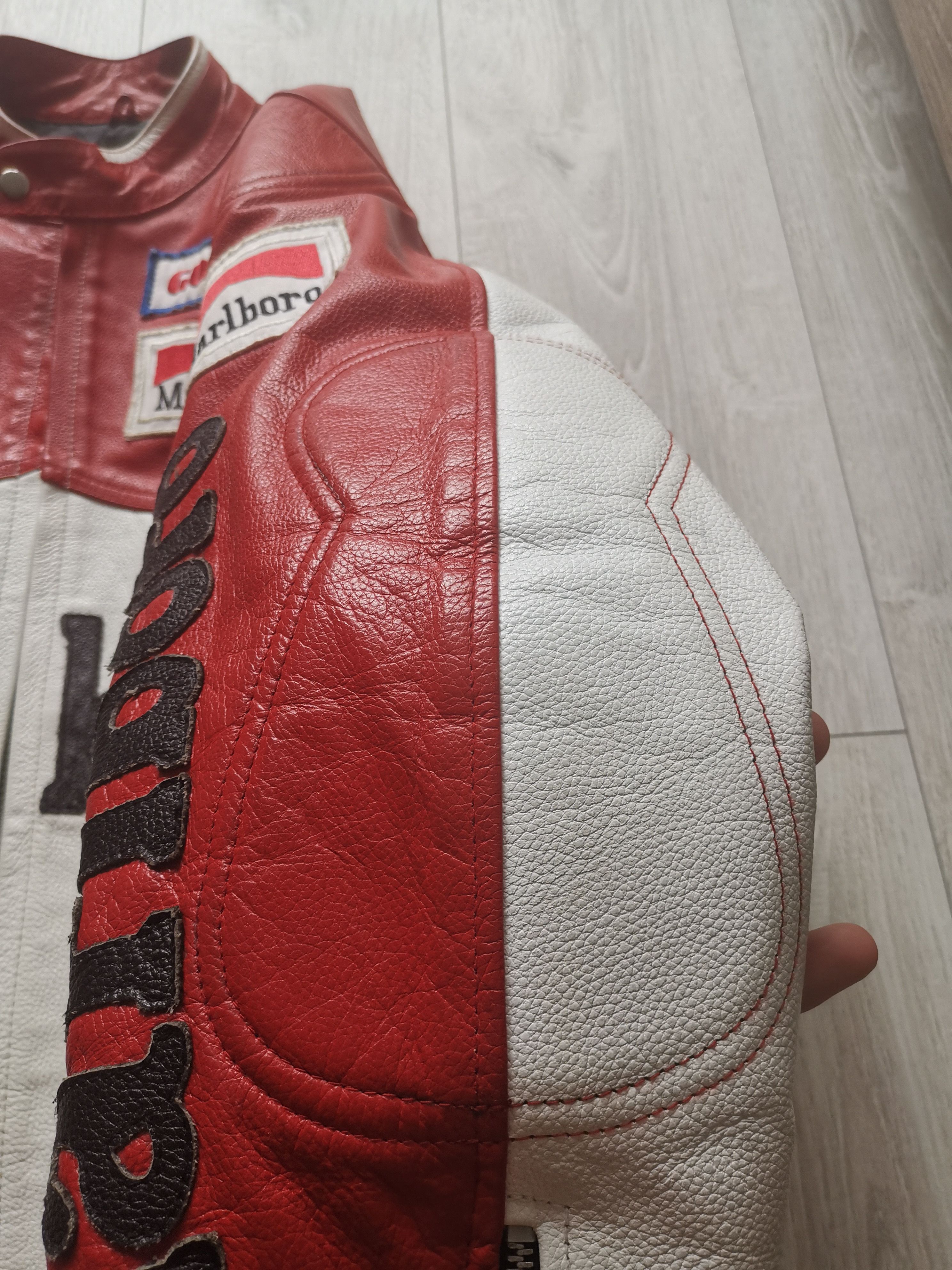 Marlboro × Vintage Vintage Marlboro leather racing jacket Size US XL / EU 56 / 4 - 10 Thumbnail