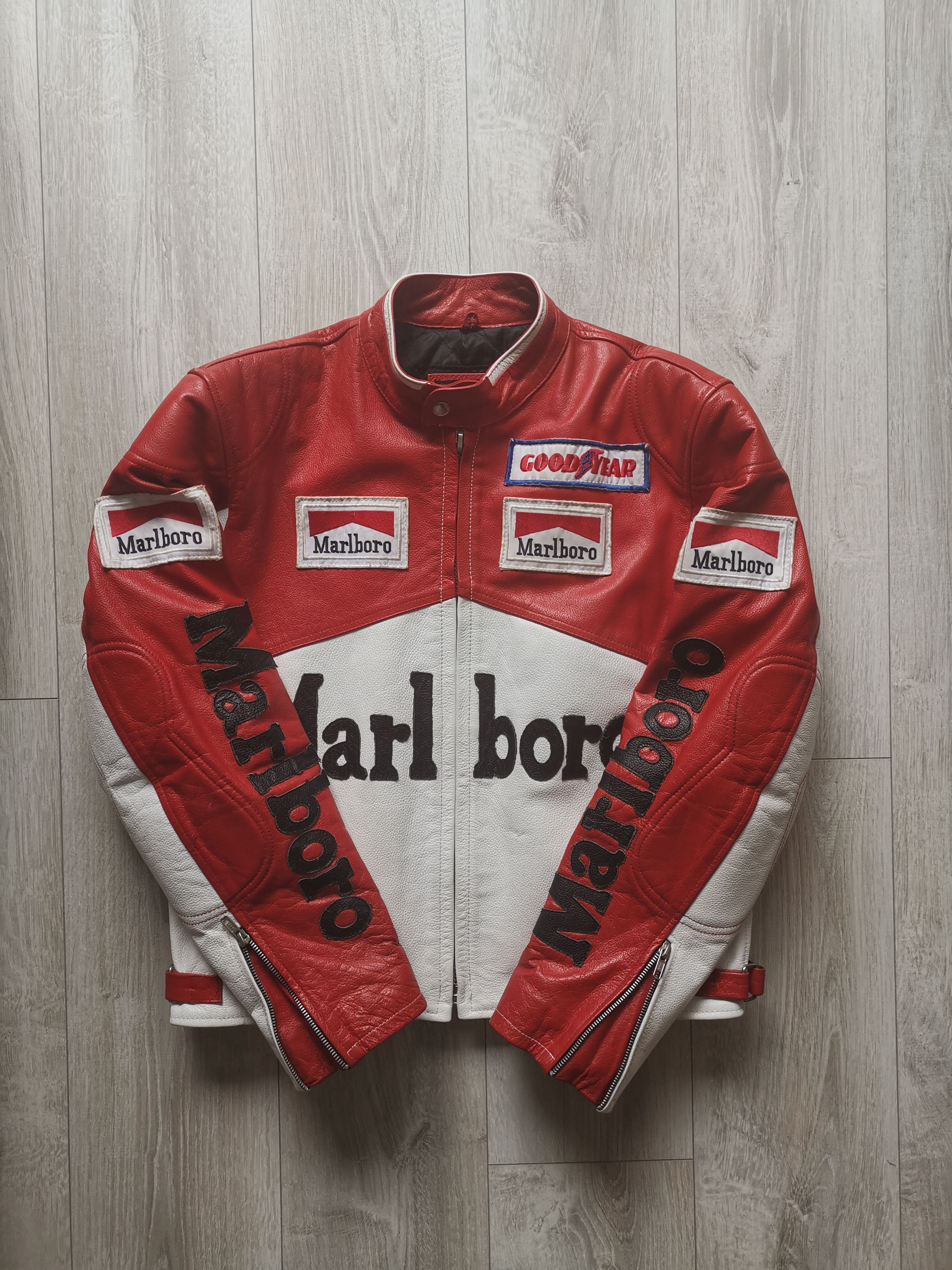 Marlboro × Vintage Vintage Marlboro leather racing jacket Size US XL / EU 56 / 4 - 2 Thumbnail