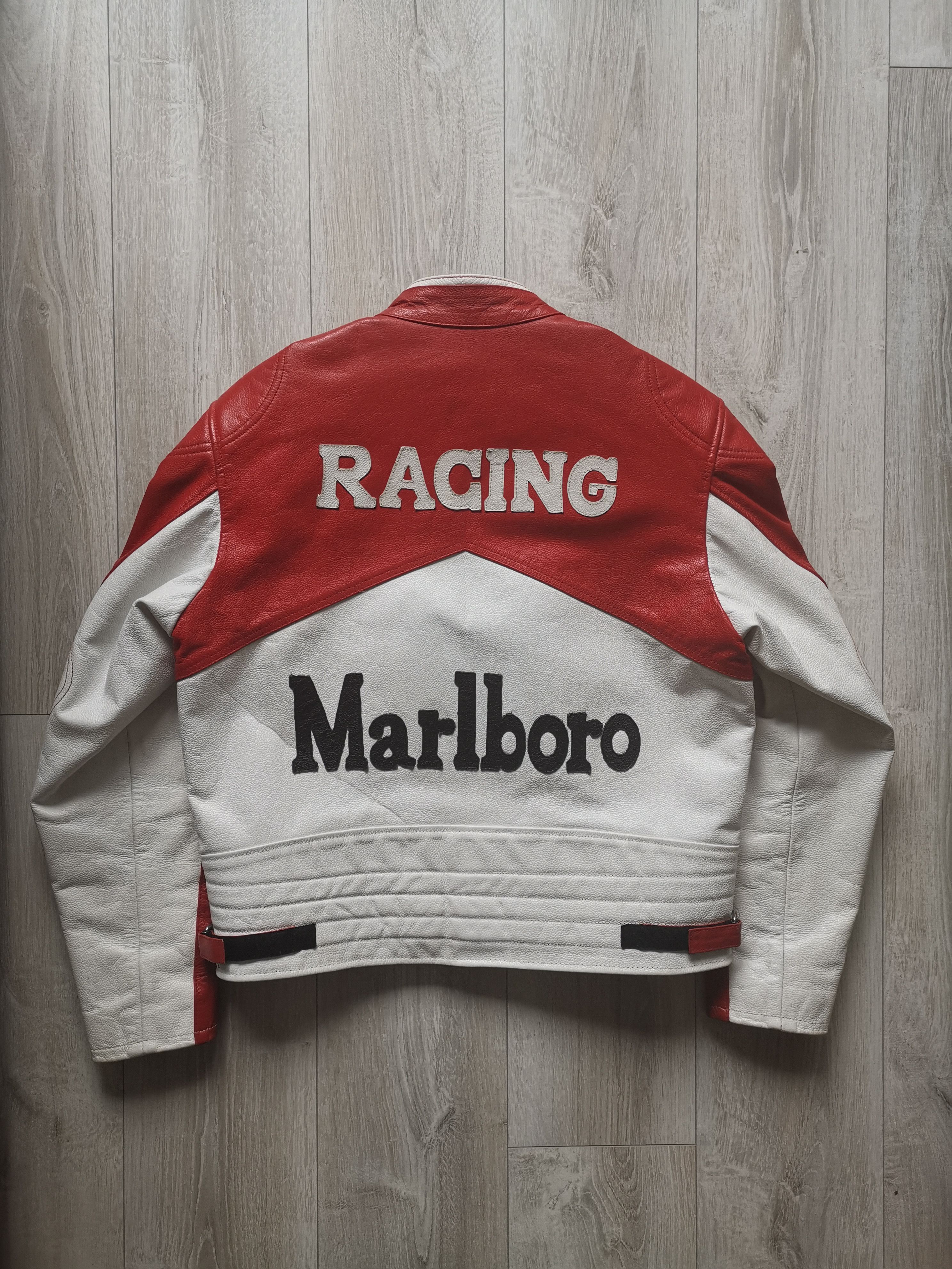 Marlboro × Vintage Vintage Marlboro leather racing jacket Size US XL / EU 56 / 4 - 13 Thumbnail