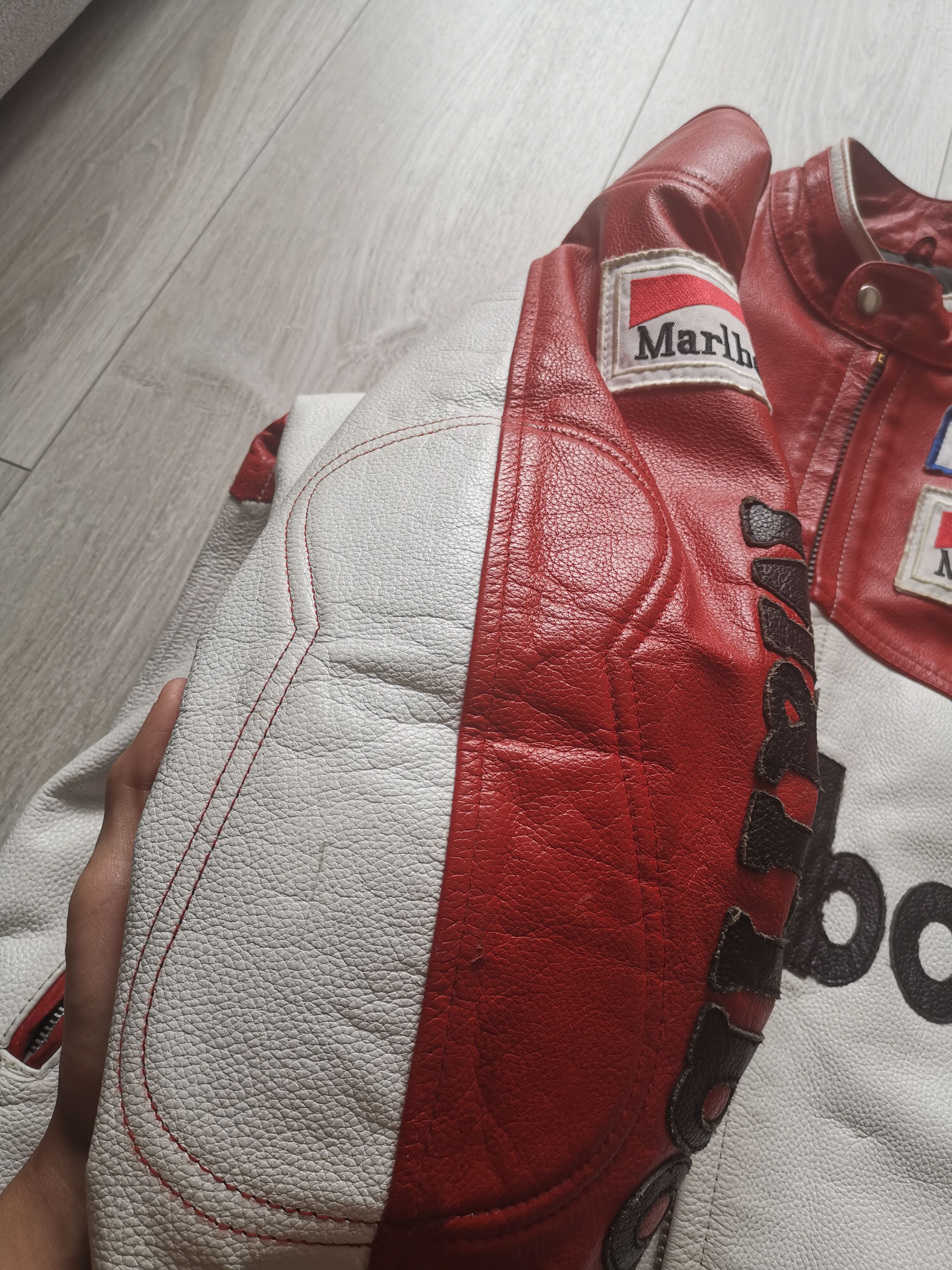 Marlboro × Vintage Vintage Marlboro leather racing jacket Size US XL / EU 56 / 4 - 11 Thumbnail
