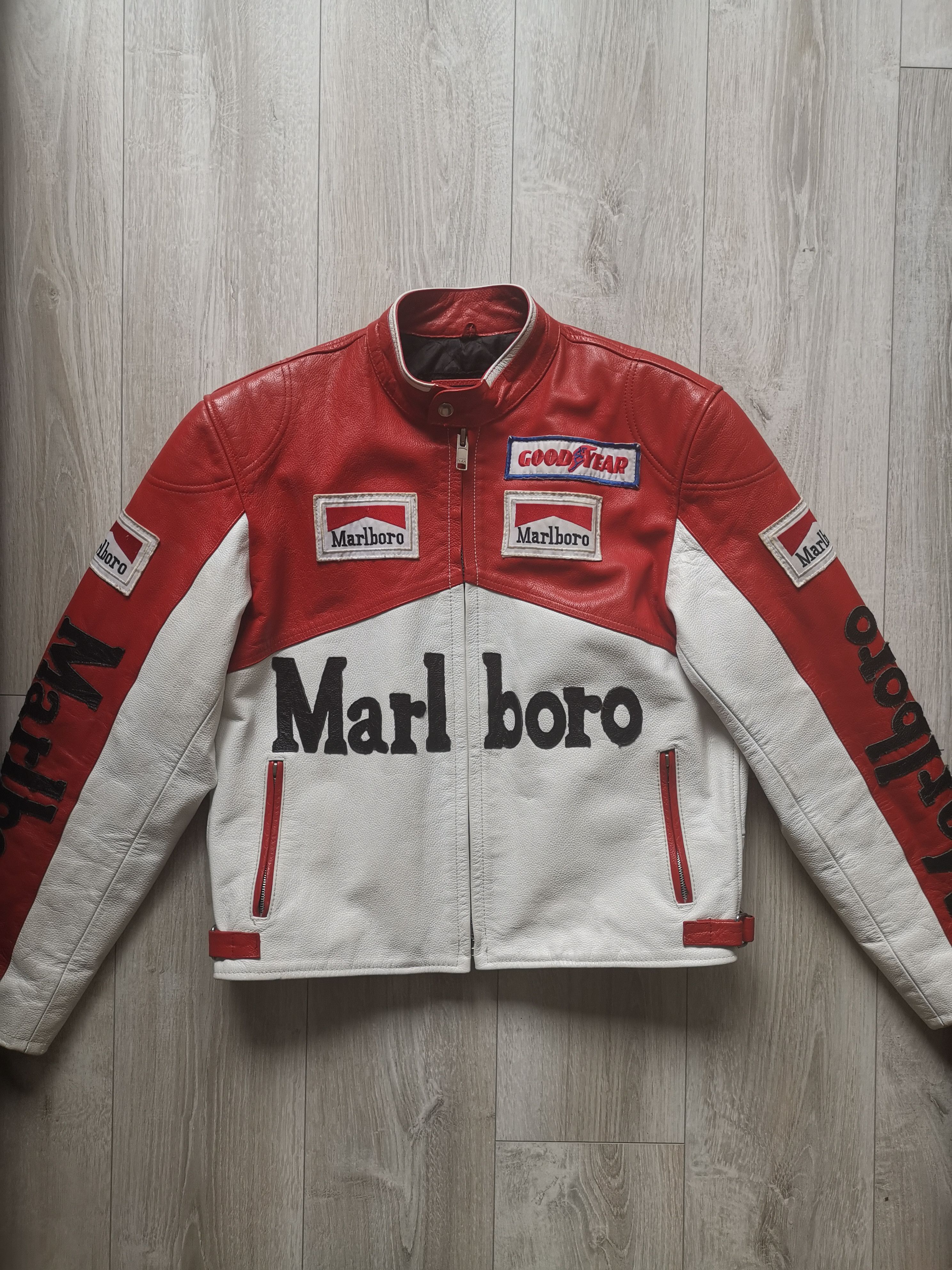 Marlboro × Vintage Vintage Marlboro leather racing jacket Size US XL / EU 56 / 4 - 3 Thumbnail
