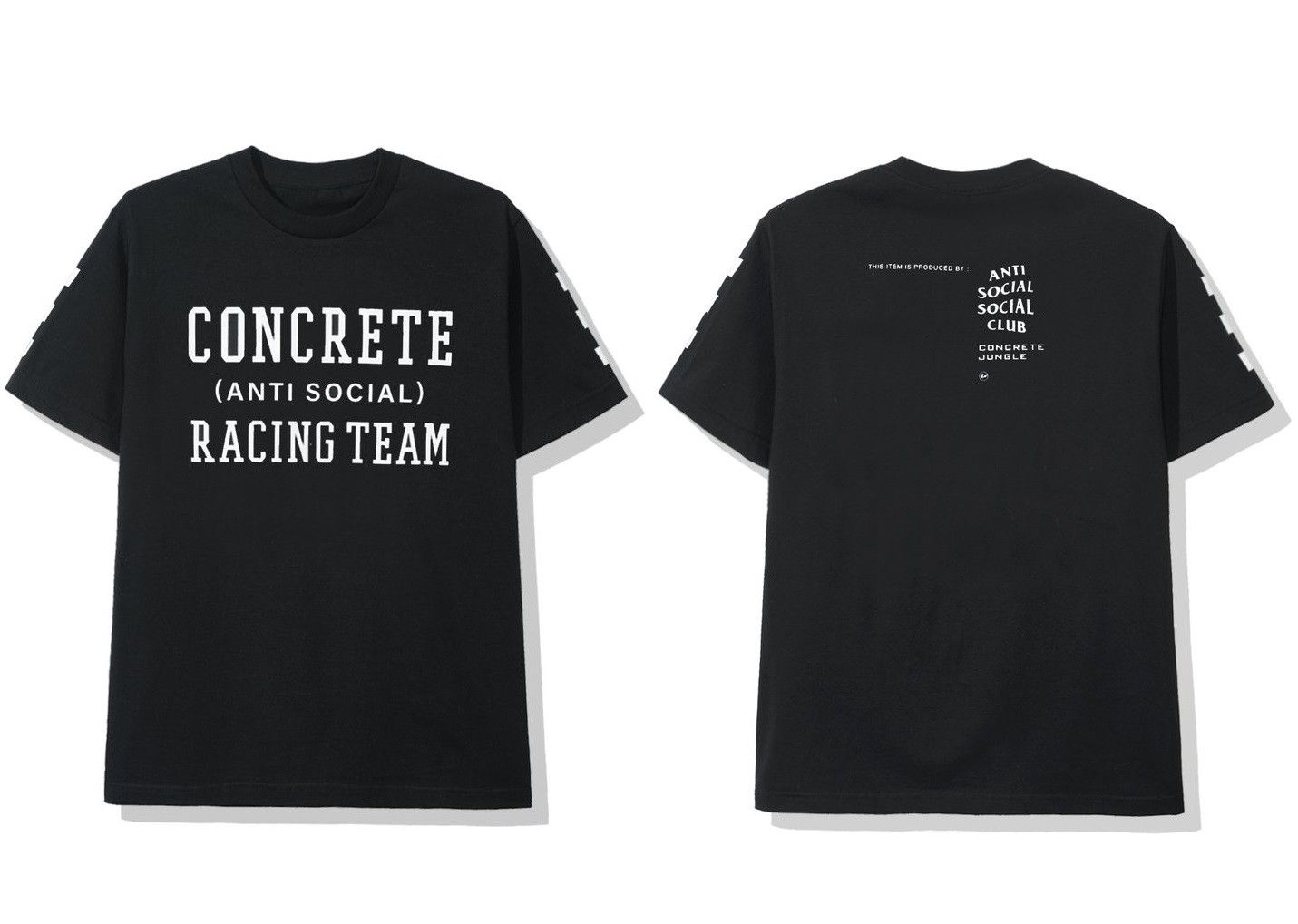 Tシャツ・カットソー Anti Social Social Club Concrete Jungle Racing Team Tee FW19 Anti Social Social Club Concrete Jungle Racing Team Tee