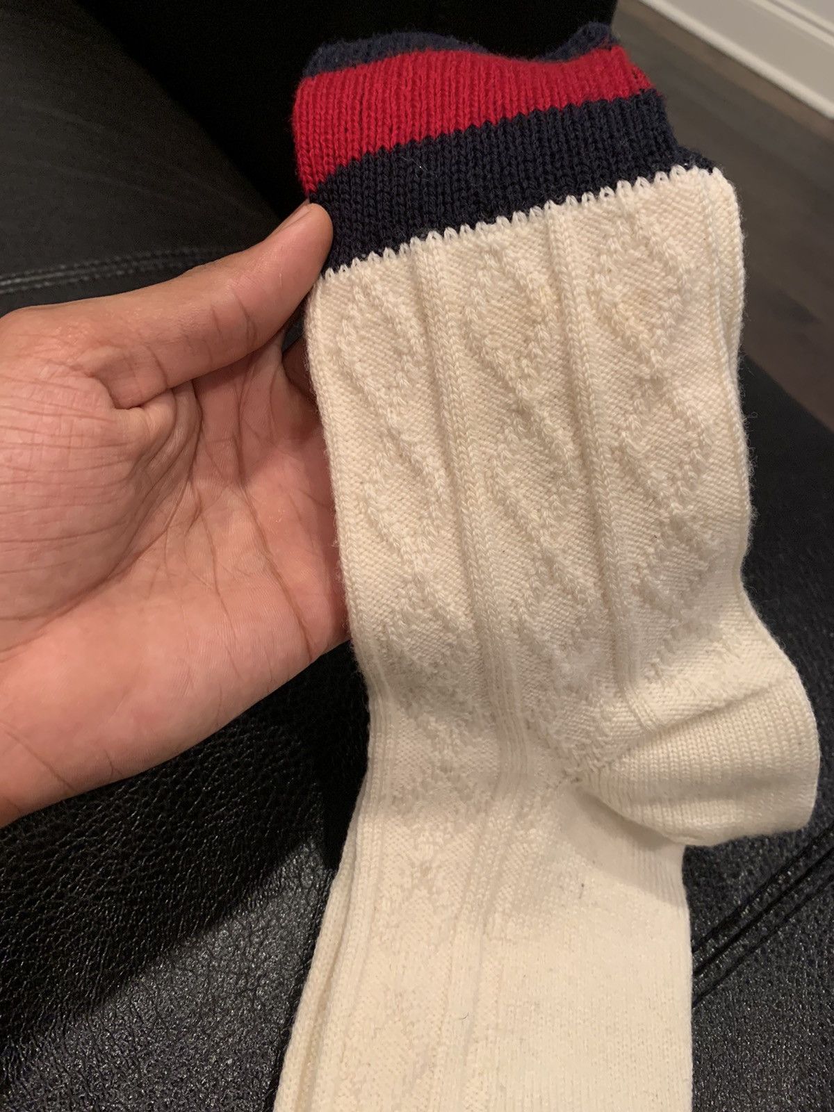 Gucci Web Stripe Wool Socks Size ONE SIZE - 3 Thumbnail