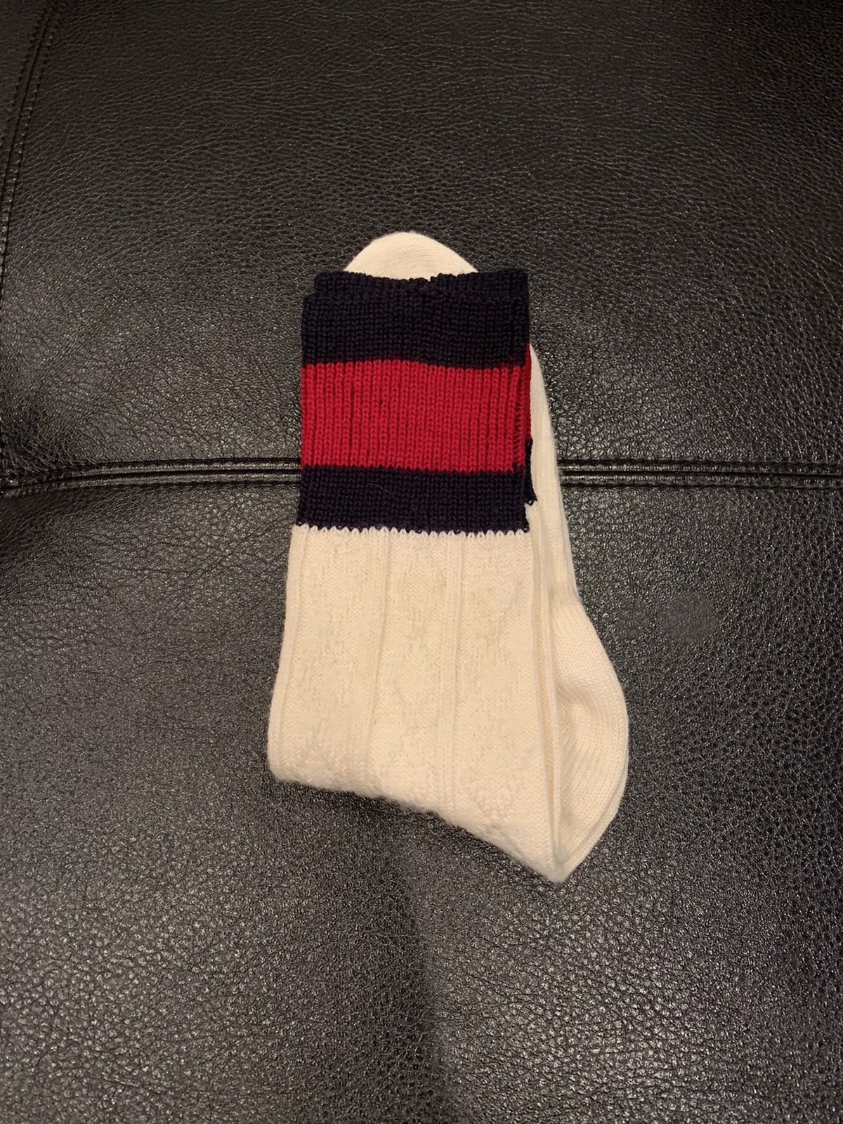 Gucci Web Stripe Wool Socks Size ONE SIZE - 4 Thumbnail