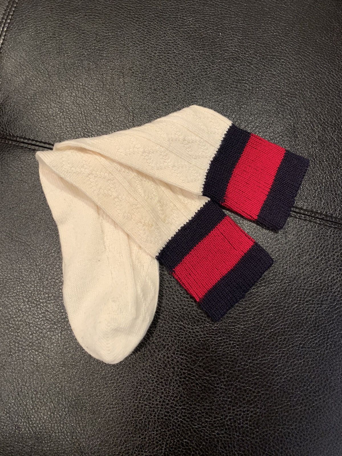 Gucci Web Stripe Wool Socks Size ONE SIZE - 2 Thumbnail
