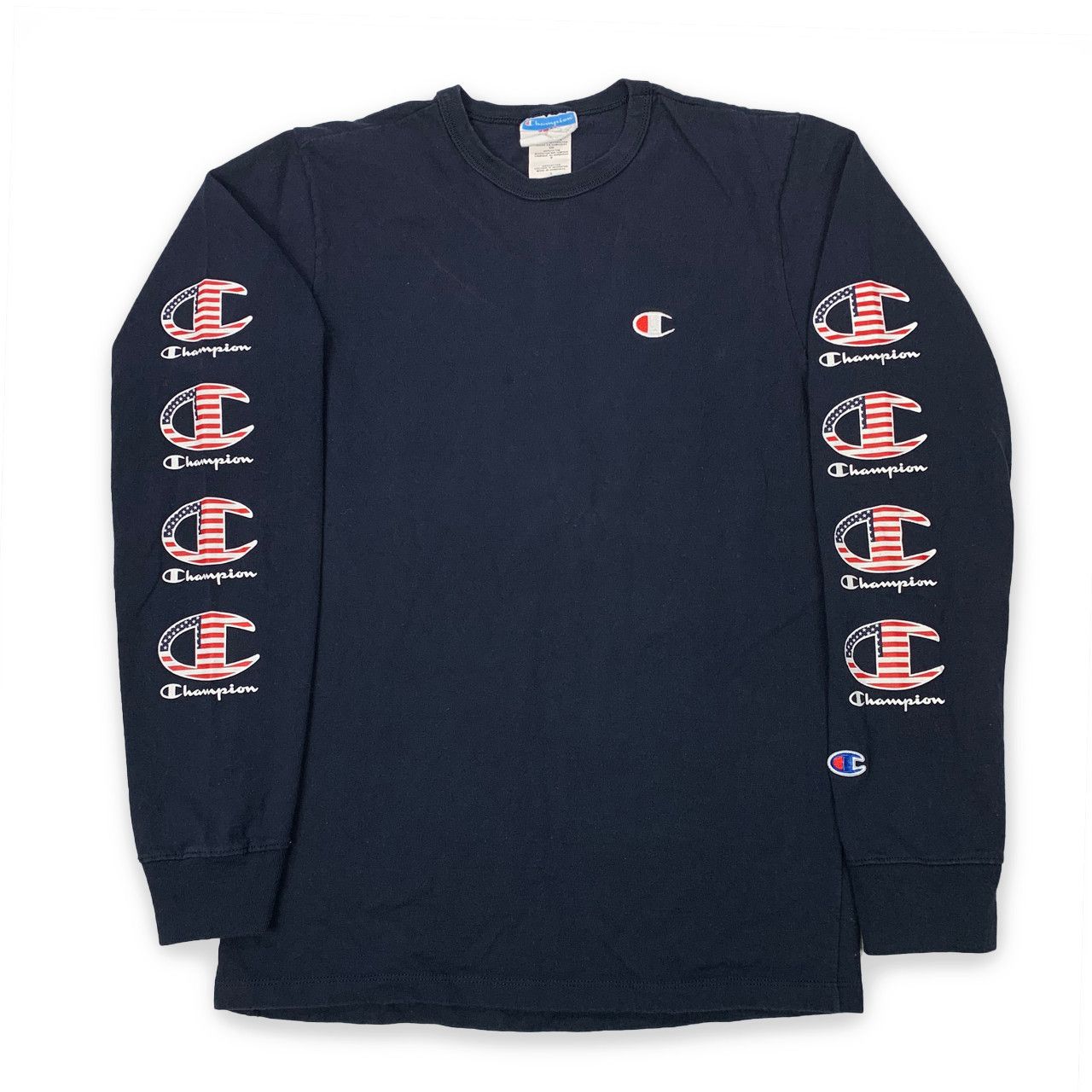Vintage Champion Sleeve Logo Spell Out Long Sleeve TShirt Grailed