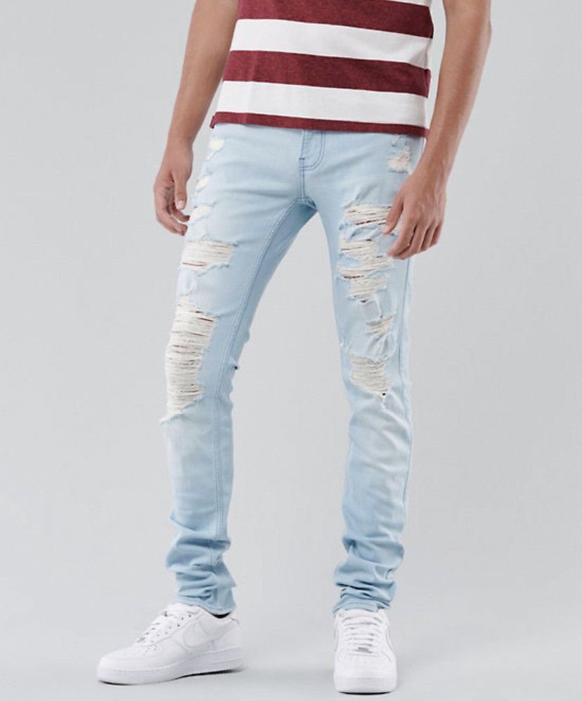 Hollister stacked jeans on sale