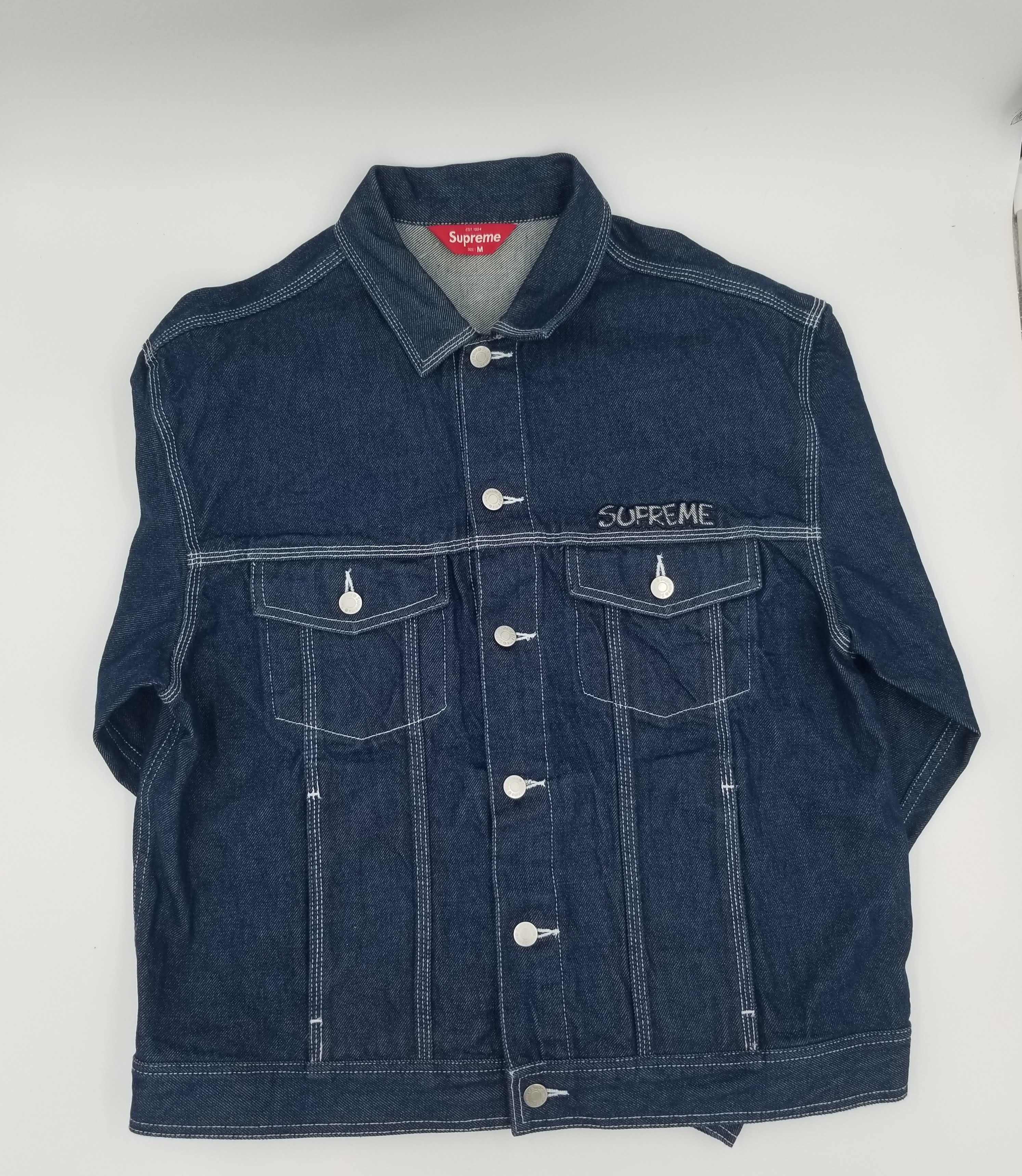 Supreme Supreme Smurfs Denim Trucker Jacket Blue Size M New Size US M / EU 48-50 / 2 - 2 Thumbnail
