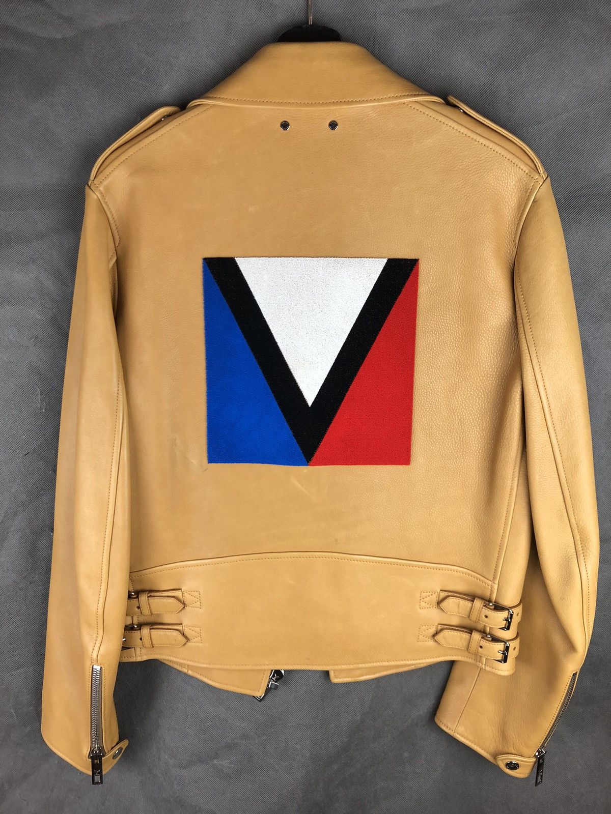image of Kim Jones x Louis Vuitton Ss14 Gaston “V” Logo Extremely in Beige, Men's (Size Medium)