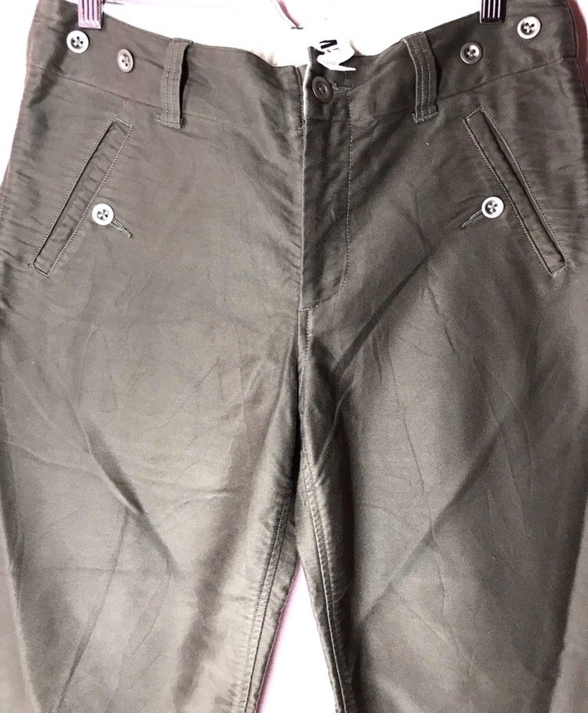 Margaret Howell MHL Back Buckle Cropped Chino Pant Size US 32 / EU 48 - 3 Thumbnail
