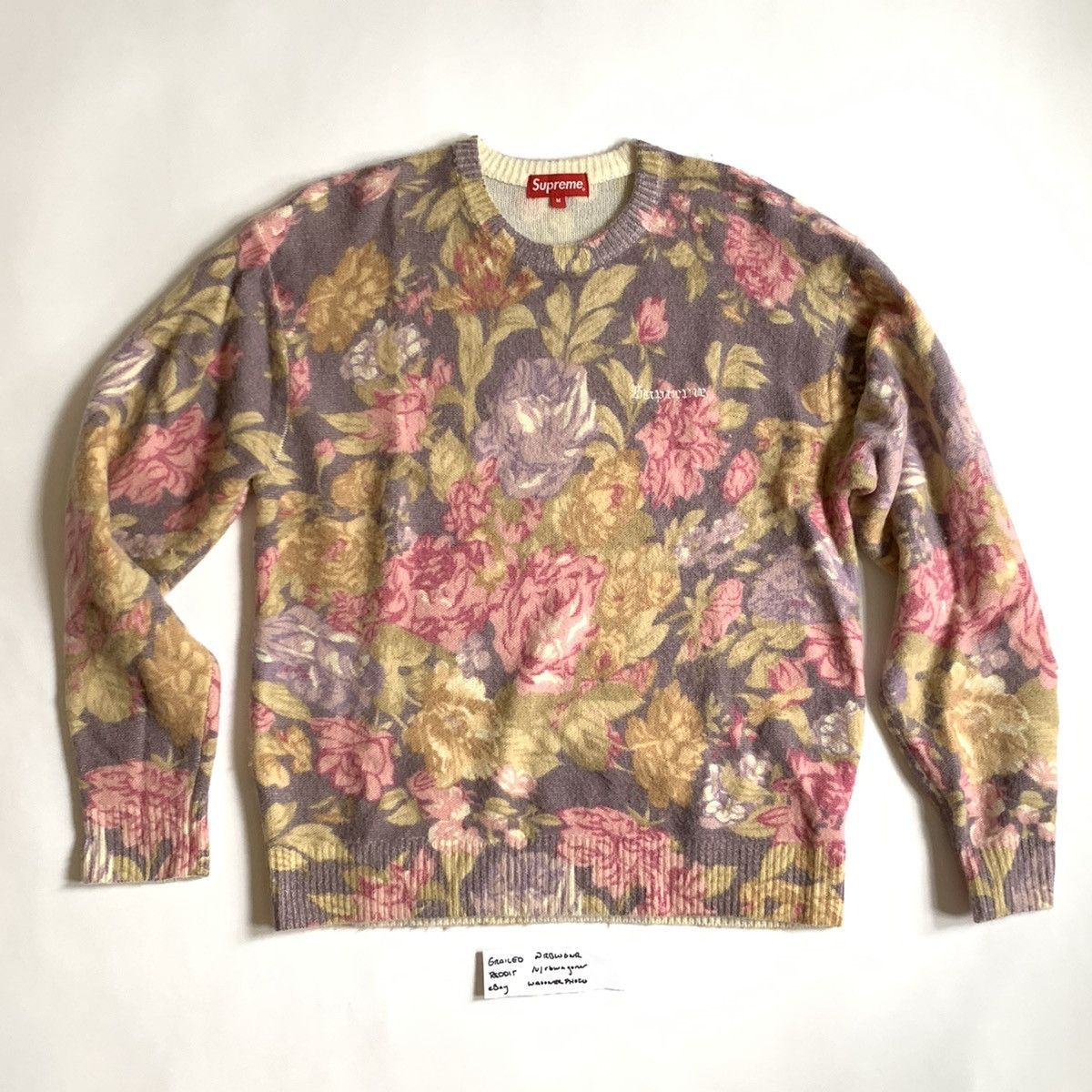 Supreme Printed Floral Angora Sweater | Grailed