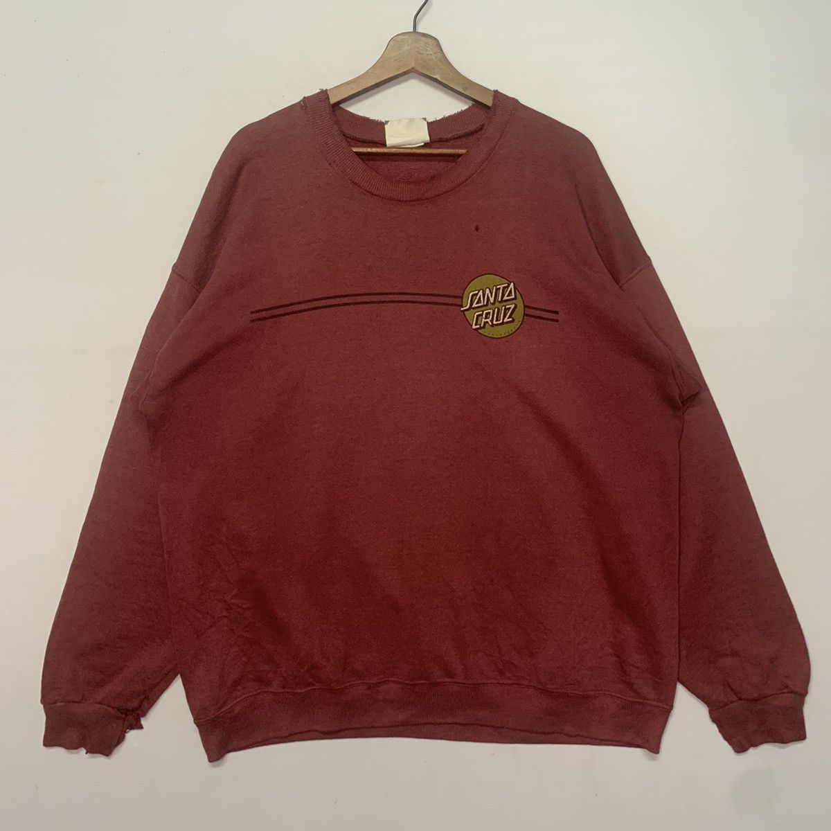 Santa Cruz Skateboards 💥DISTRESSED!! Santa Cruz Skate Gang Big Logo Back Crewneck Size US XL / EU 56 / 4 - 1 Thumbnail