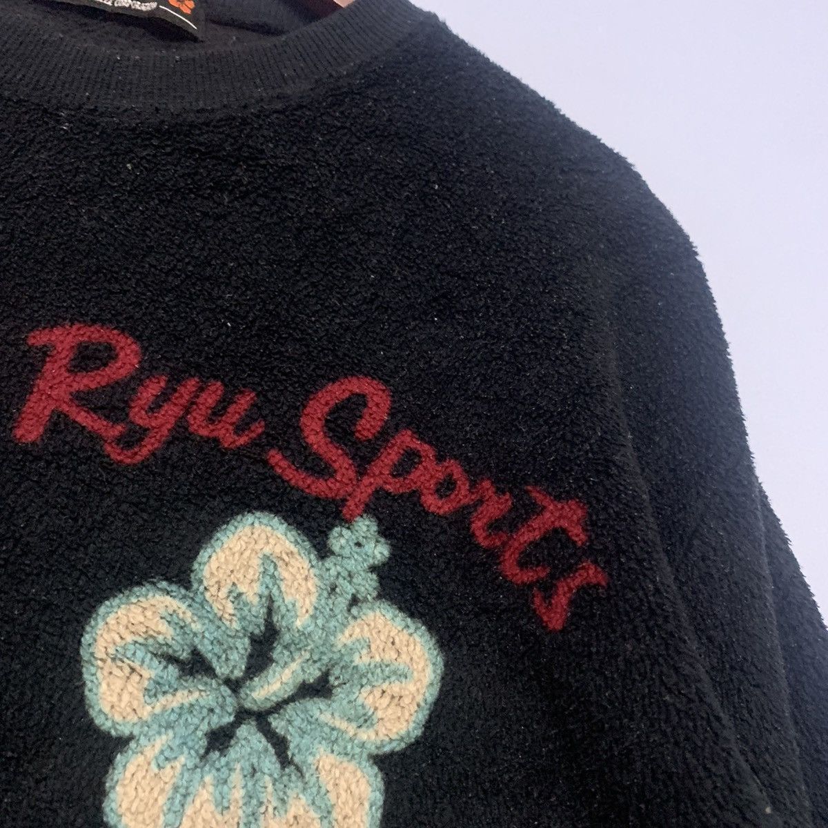 Japanese Brand × Vintage Vintage Ryu Sport Big Logo Back Fleece Crewneck Sweater Size US L / EU 52-54 / 3 - 7 Thumbnail