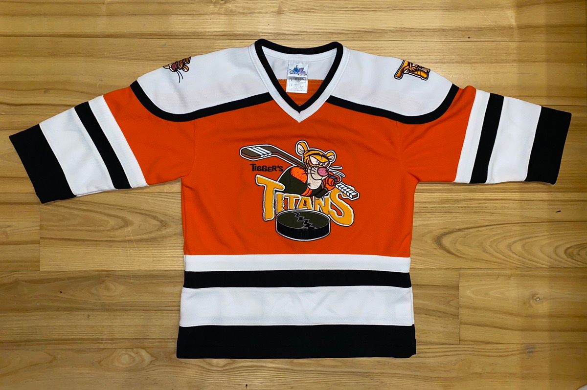 Vintage Walt Disney World Tigger's Titans Hockey Jersey - Size L