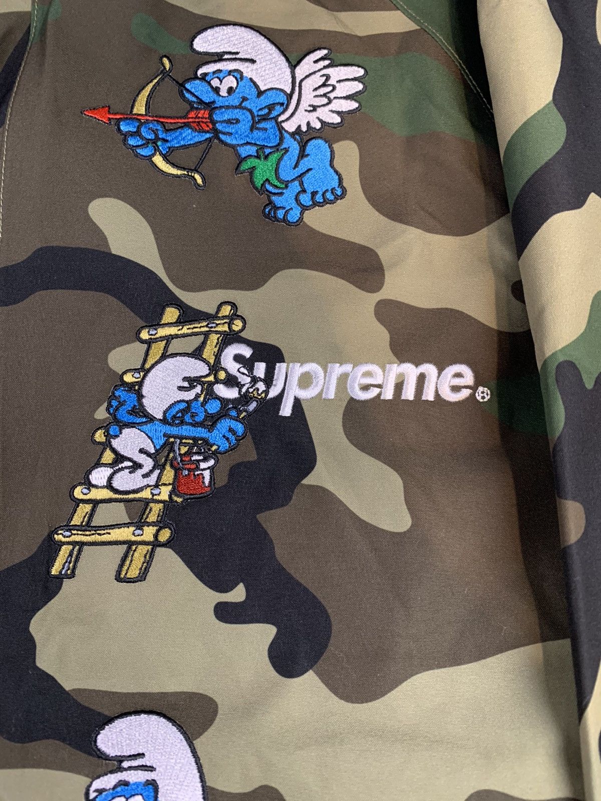 Goretex × Supreme Supreme Smurfs GORE-TEX Shell Jacket Camo | Grailed