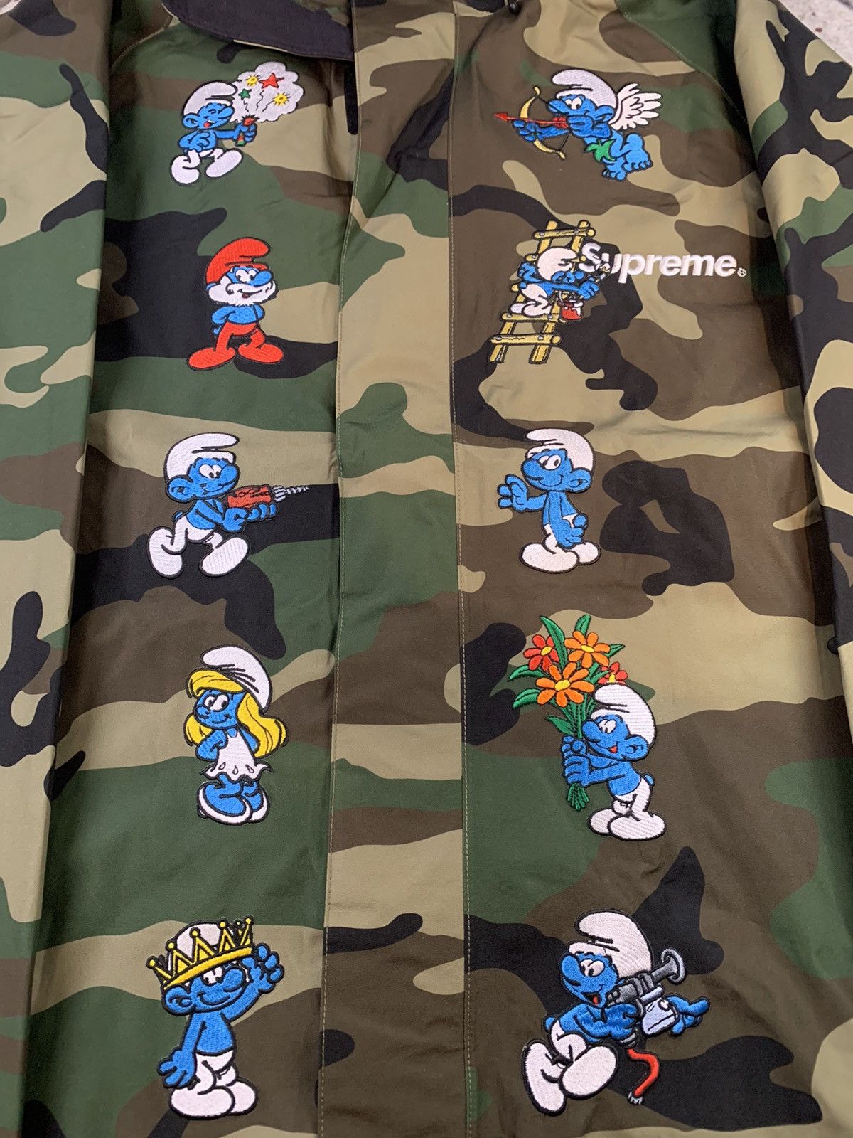 Goretex × Supreme Supreme Smurfs GORE-TEX Shell Jacket Camo | Grailed