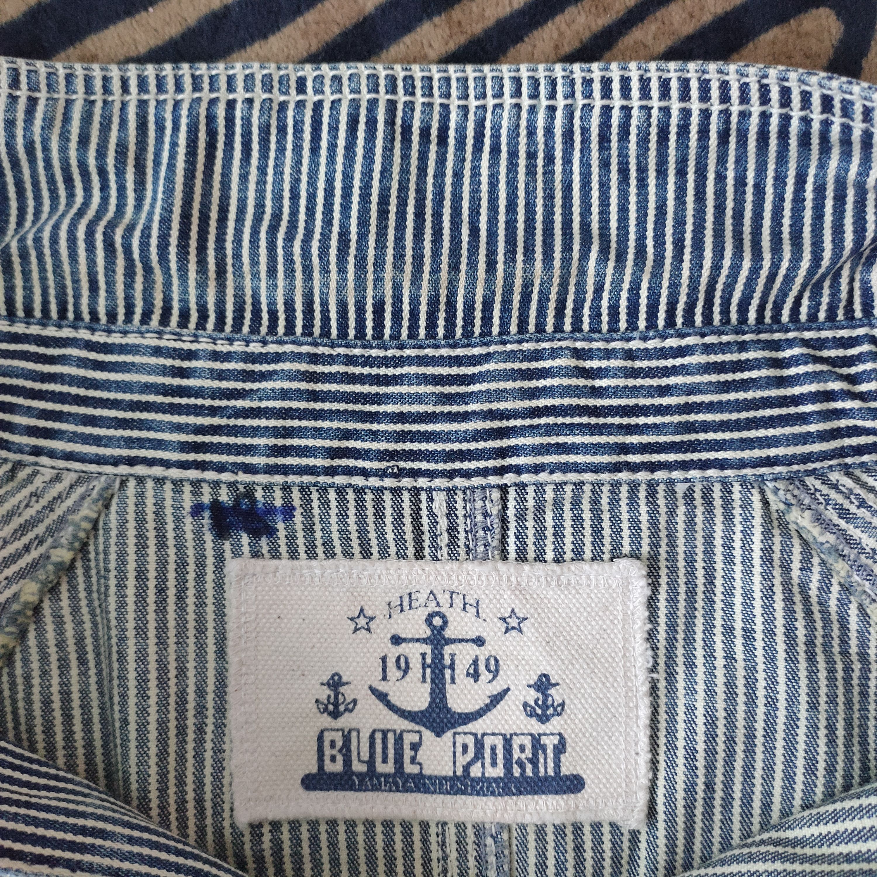 Japanese Brand Blue Port Heath Industrial Workwear Jacket Four Pocket Size US L / EU 52-54 / 3 - 6 Thumbnail