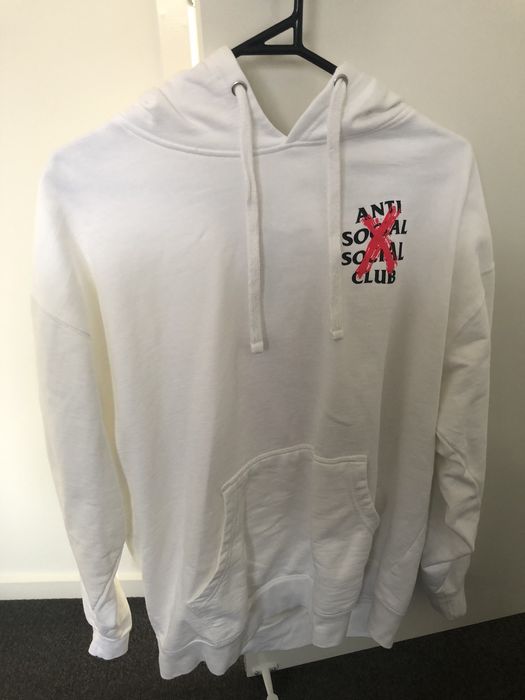 Anti Social Social Club ASSC Black Logo Cancelled White Hoodie