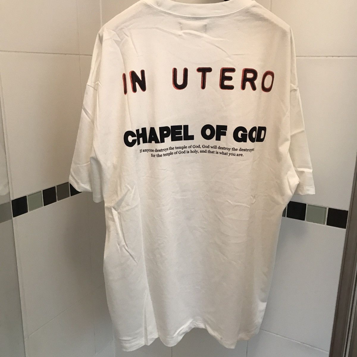 Fear of God × Nirvana Nirvana x Fear of God x Chapel NYC oversized T-shirt  | Grailed