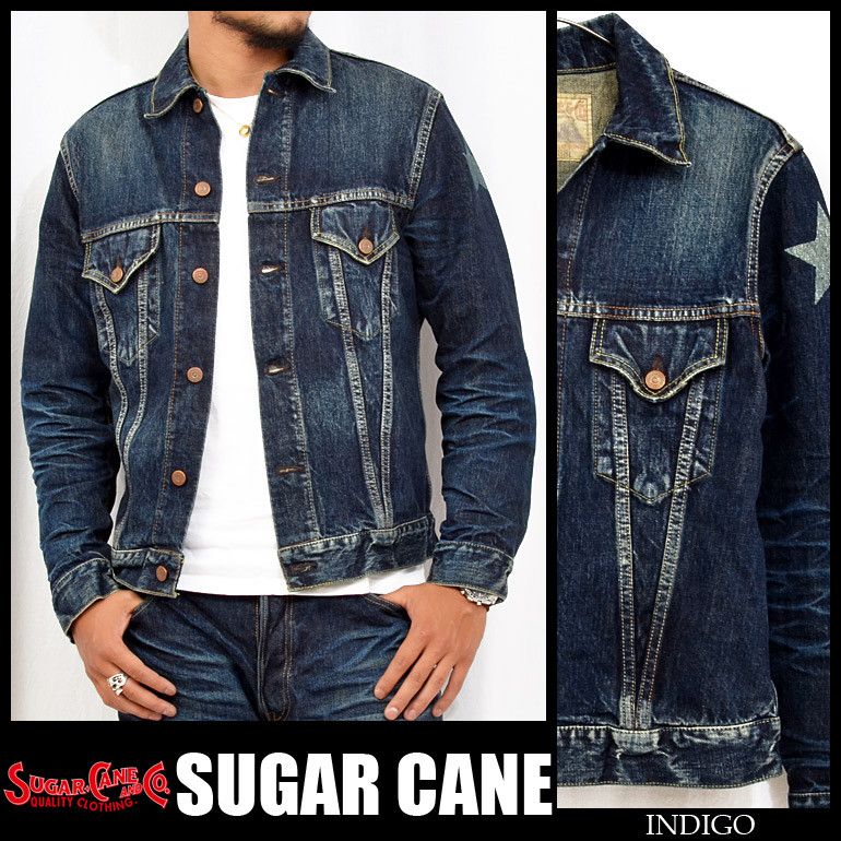 Sugar Cane SUGAR CANE & CO "LONE STAR" DENIM JACKET (B467) Size US M / EU 48-50 / 2 - 8 Thumbnail