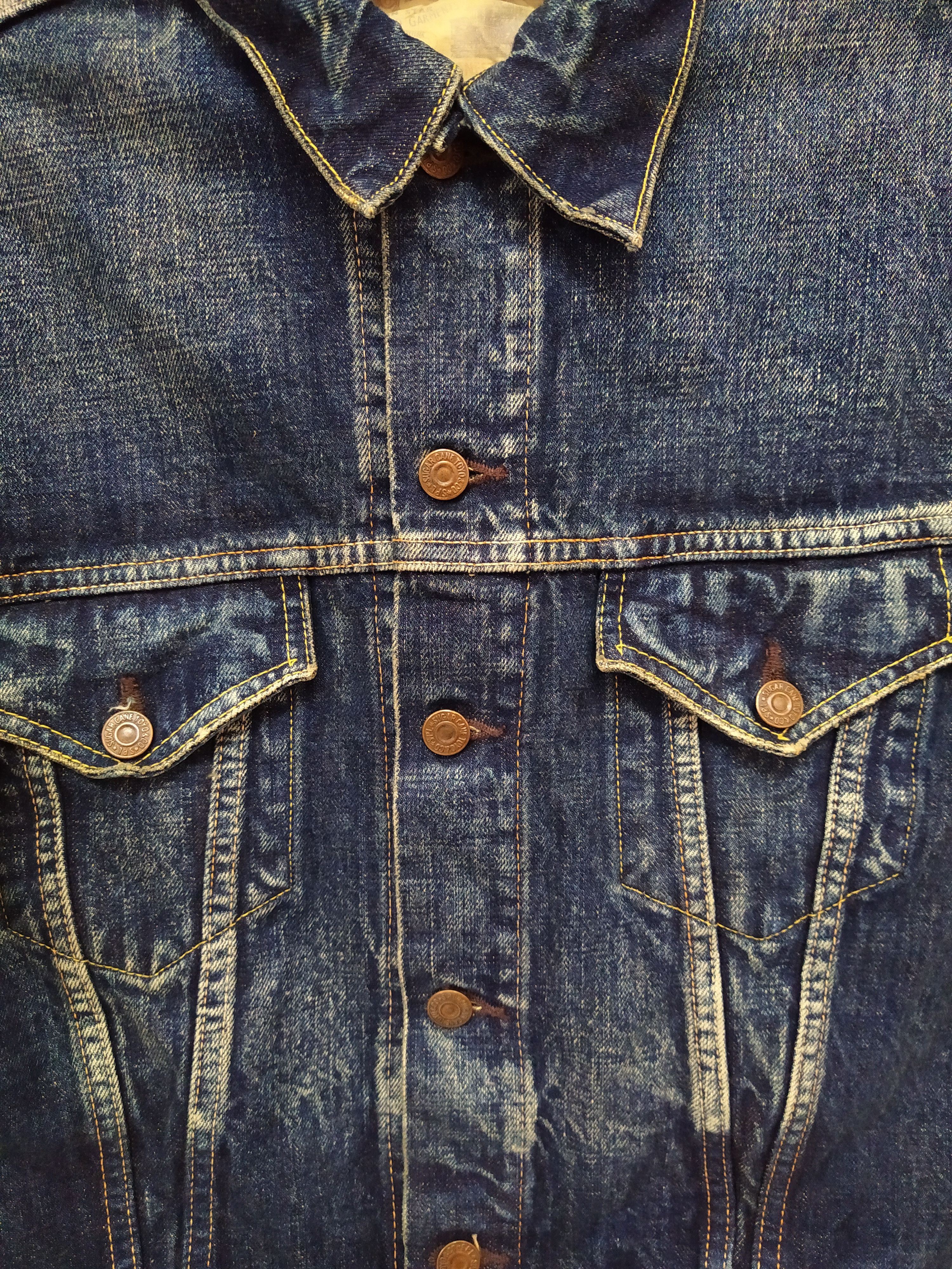 Sugar Cane SUGAR CANE & CO "LONE STAR" DENIM JACKET (B467) Size US M / EU 48-50 / 2 - 3 Thumbnail