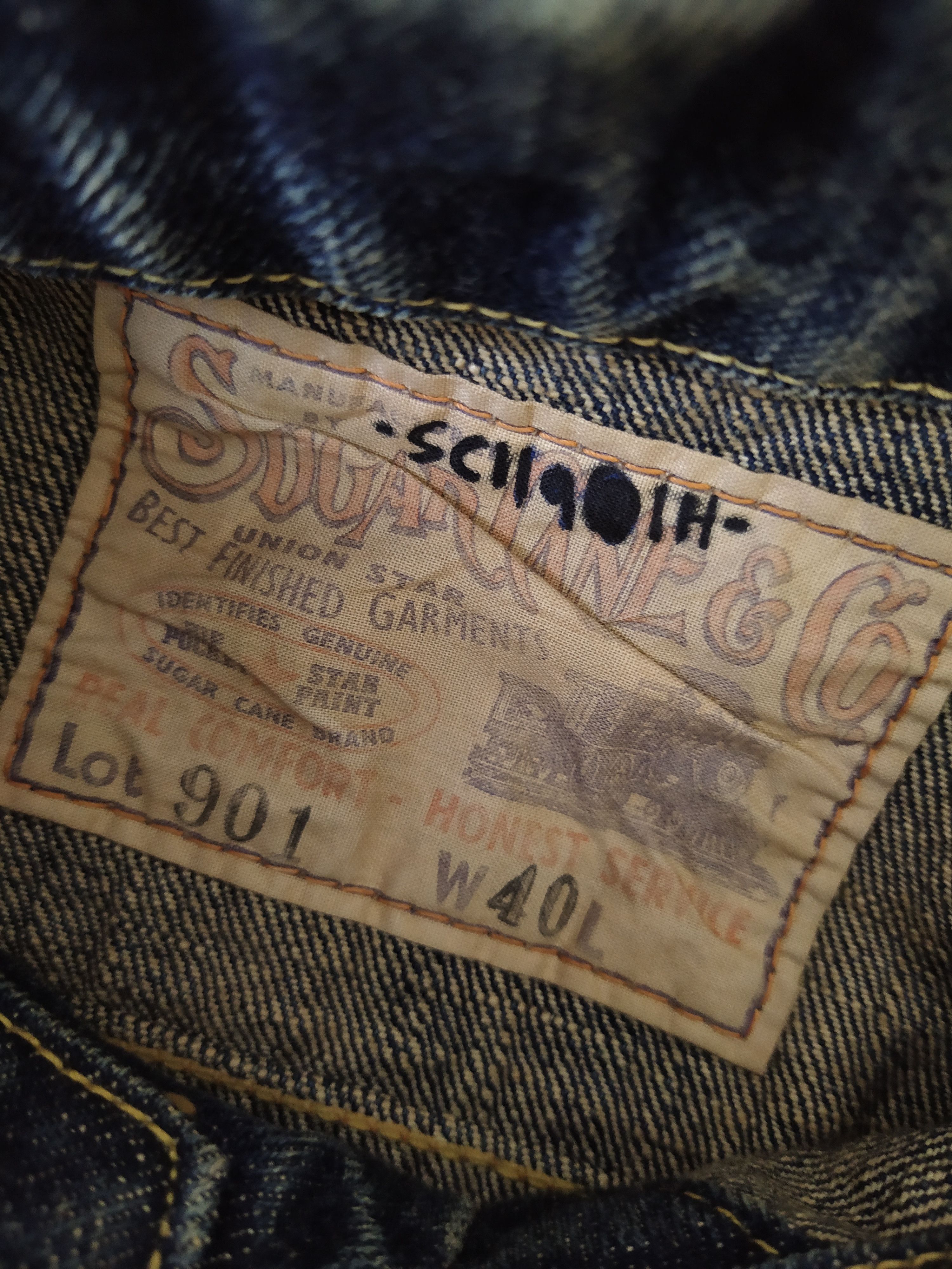 Sugar Cane SUGAR CANE & CO "LONE STAR" DENIM JACKET (B467) Size US M / EU 48-50 / 2 - 6 Thumbnail