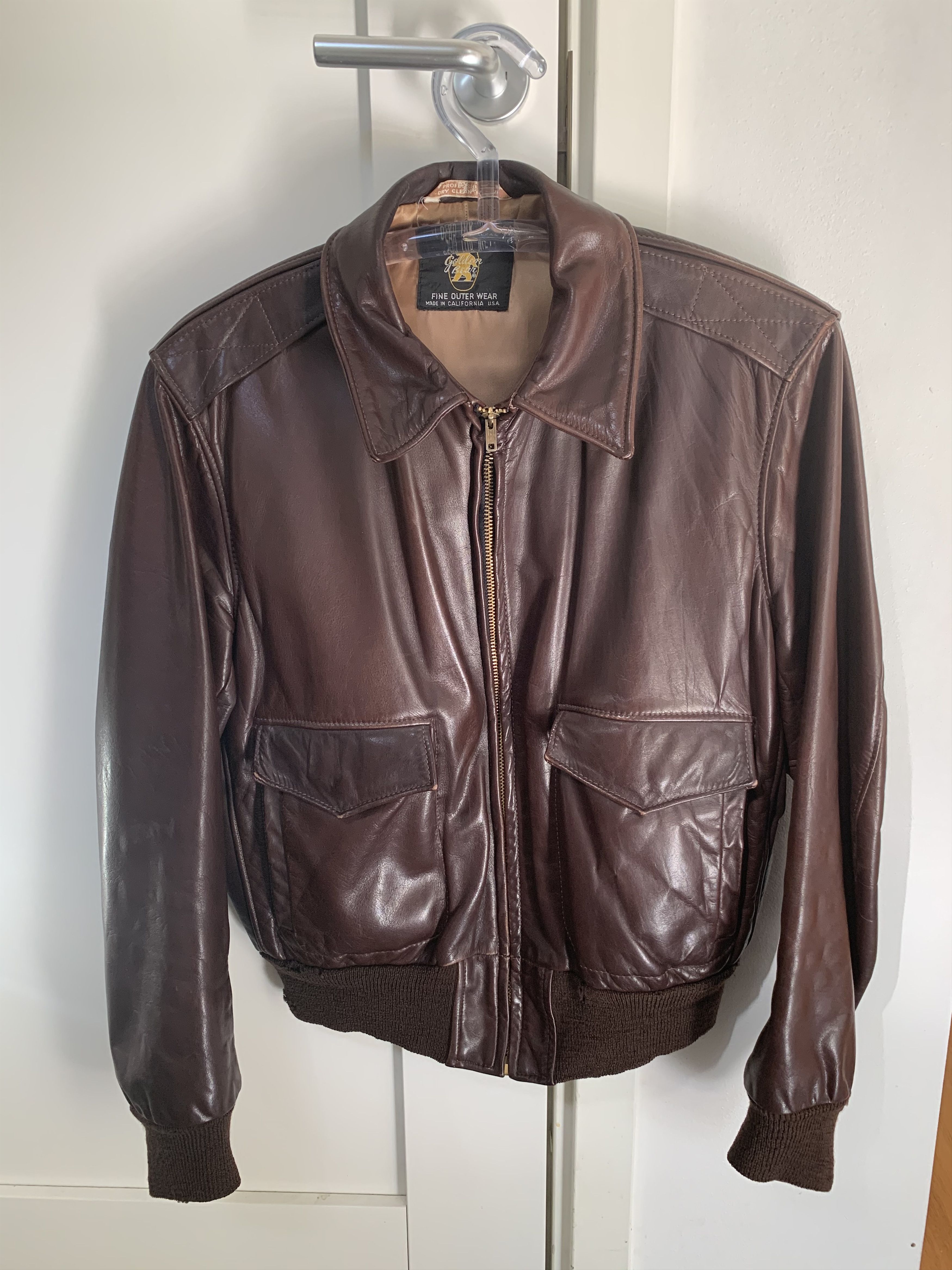 Golden Bear Vtg Golden Bear A2 leather jacket | Grailed