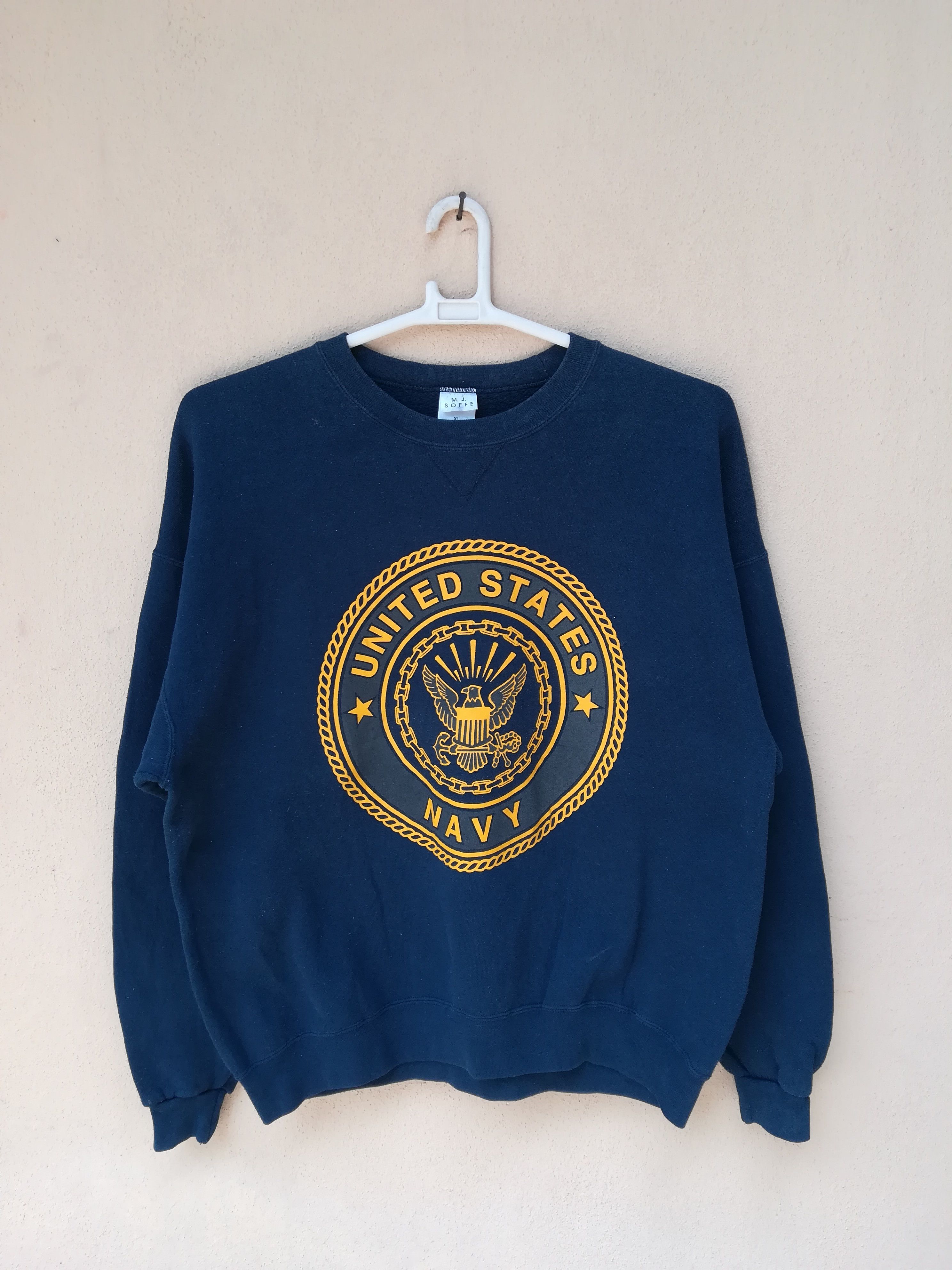 Vintage Vintage US NAVY Sweatshirt Size US XL / EU 56 / 4 - 1 Thumbnail