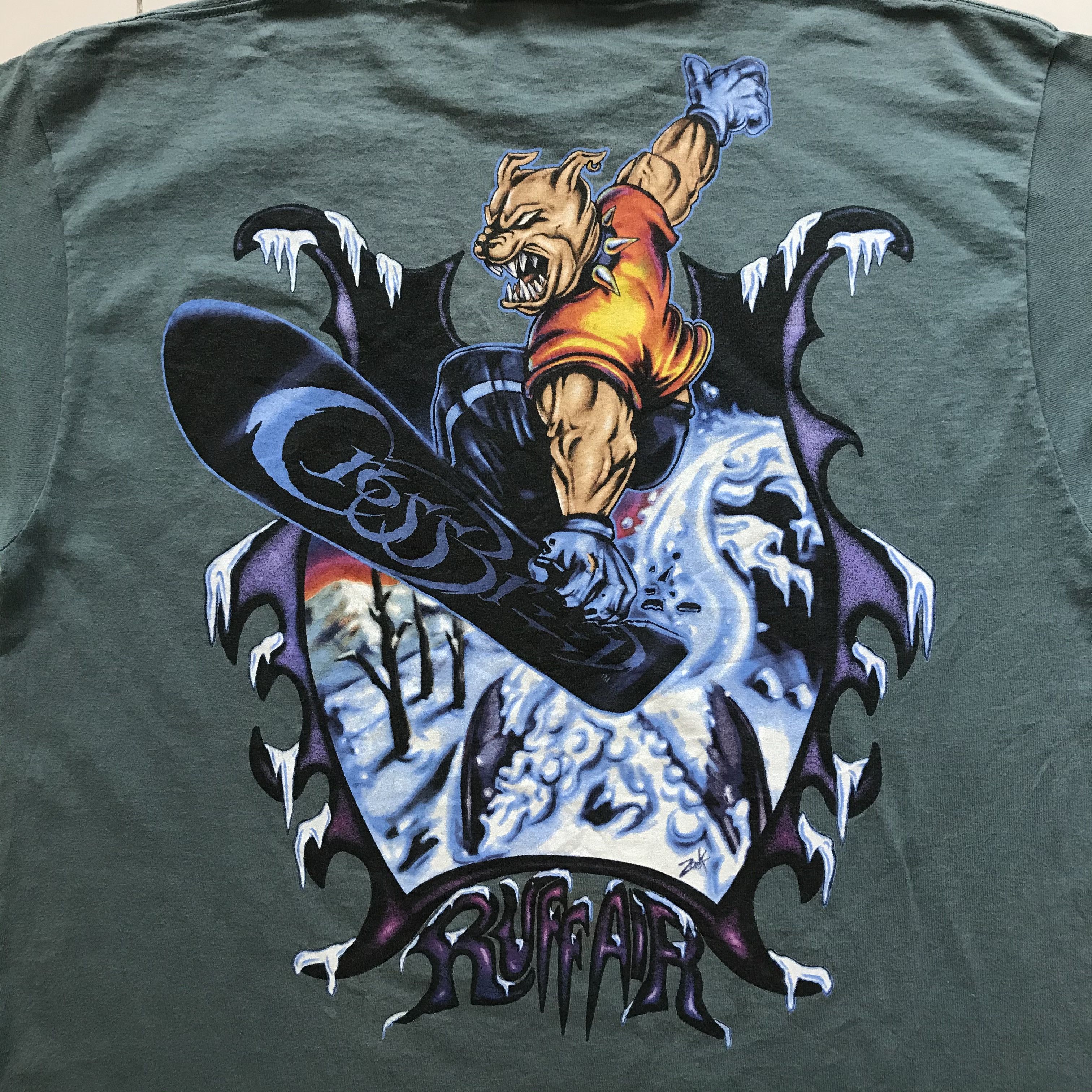 Vintage Vintage 90s Cross Breed graphic streetwear Tee XL Skateboard Size US XL / EU 56 / 4 - 1 Thumbnail