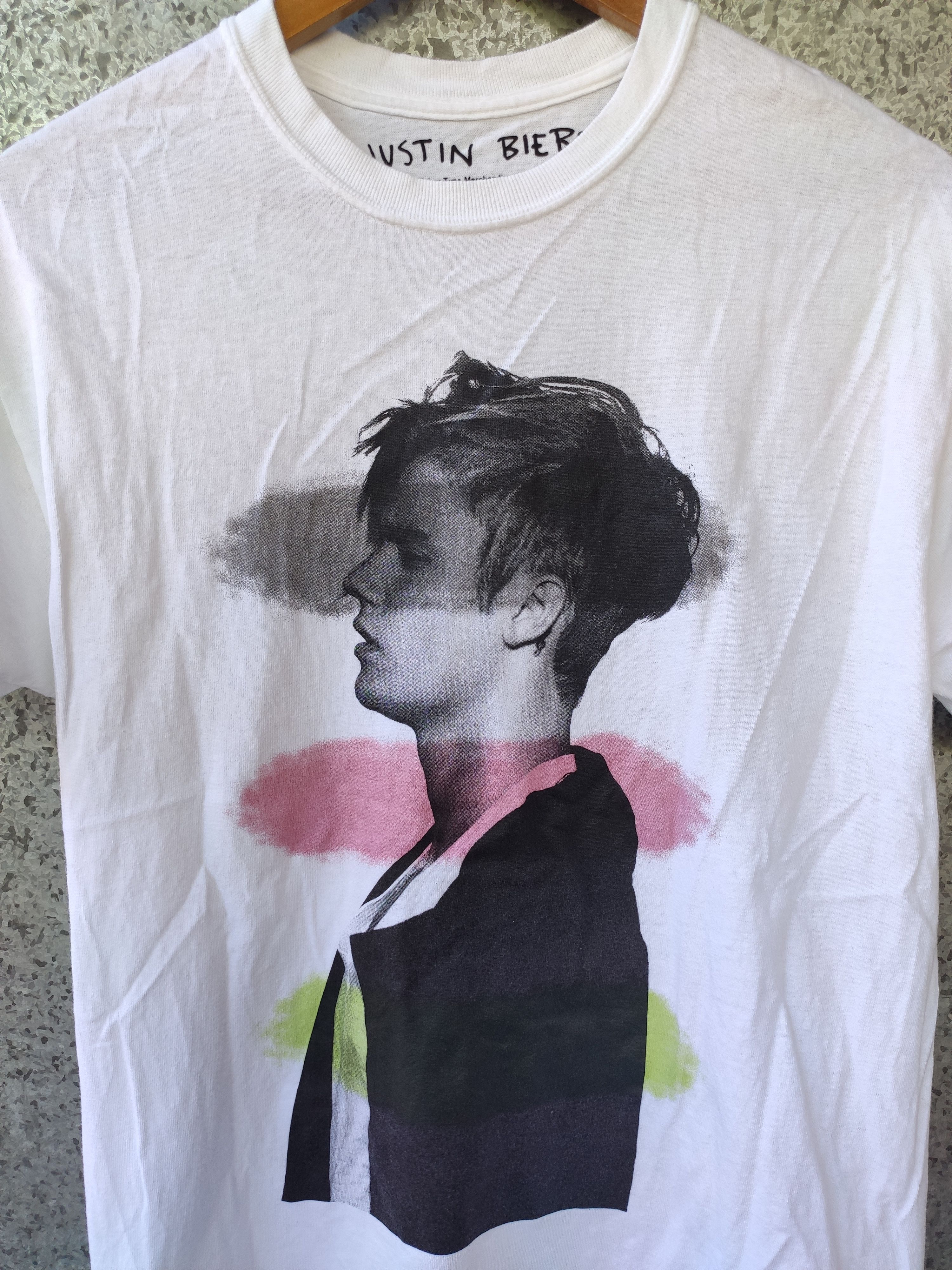Band Tees × Justin Bieber JUSTIN BIEBER Official T Shirt Medium Size made in Japan Size US M / EU 48-50 / 2 - 2 Thumbnail