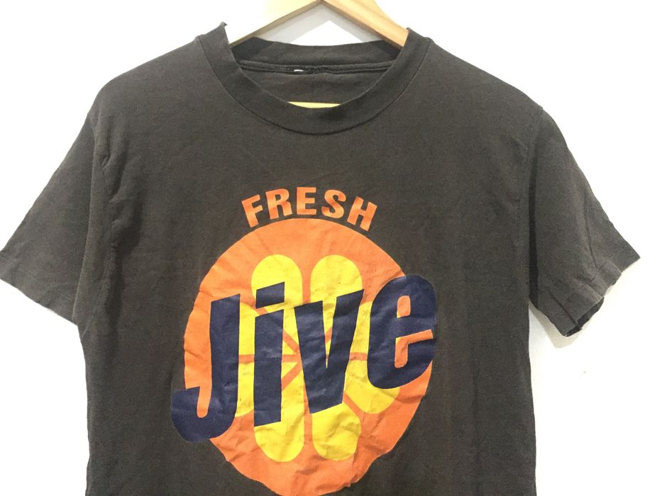 90'S FRESHJIVE logo print T-shirt, men's size XL unclear red type reddish brown Vintage Second Hand