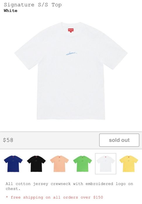 Supreme Signature Tee | Grailed