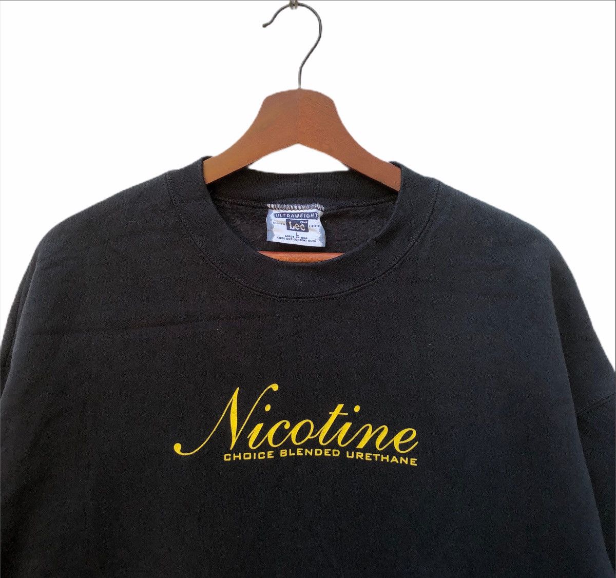 Designer × Vintage Vintage Nicotine Choice Blended Urethane Crewneck Size US L / EU 52-54 / 3 - 2 Thumbnail