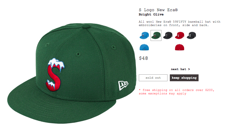 Supreme Supreme S Logo New Era Fitted Baseball Hat 7 1/2 | Grailed