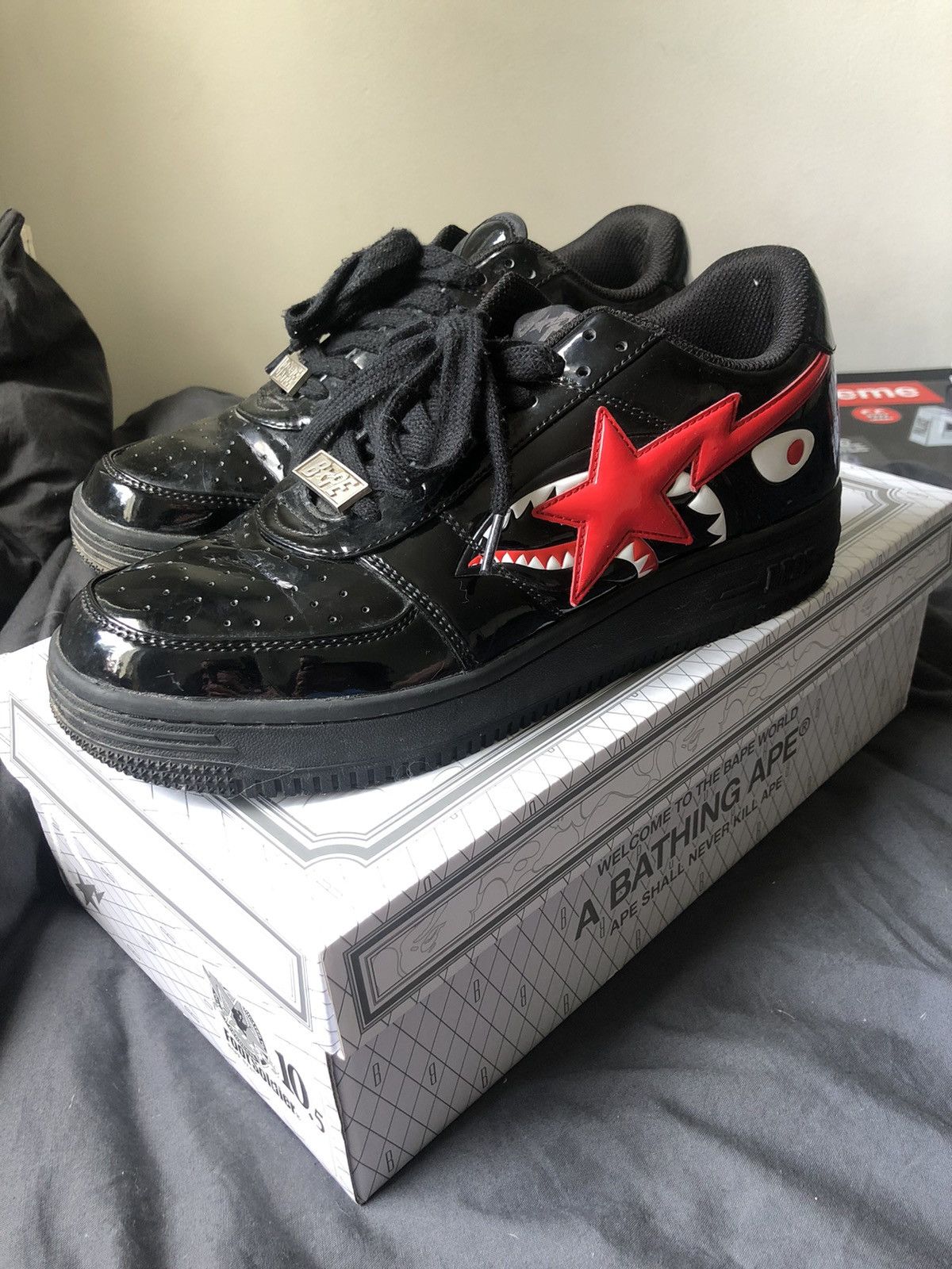 A bathing ape sales bapesta shark black