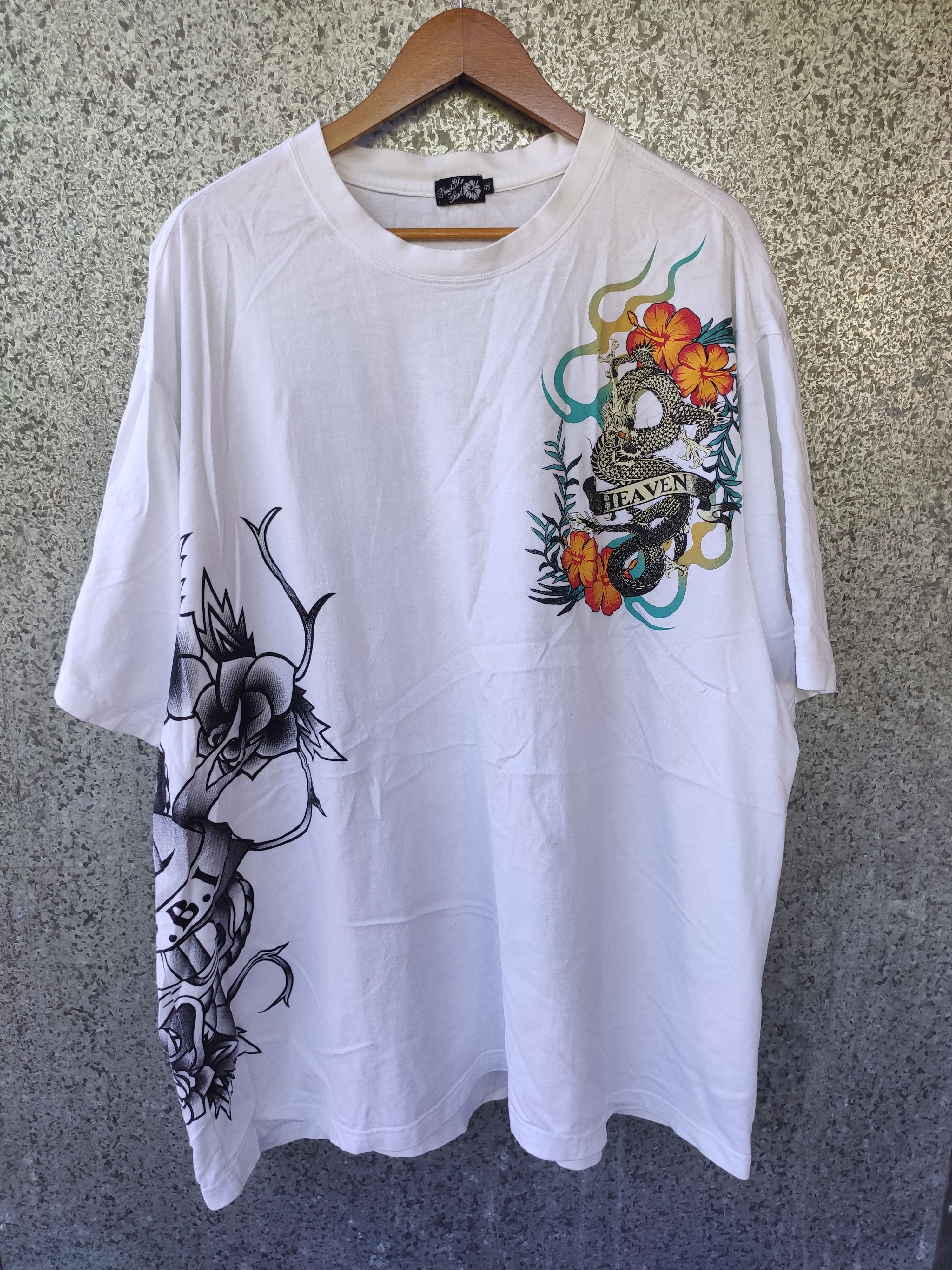 Vintage Planet Blue Island t shirt sukajan Size US XL / EU 56 / 4 - 1 Thumbnail