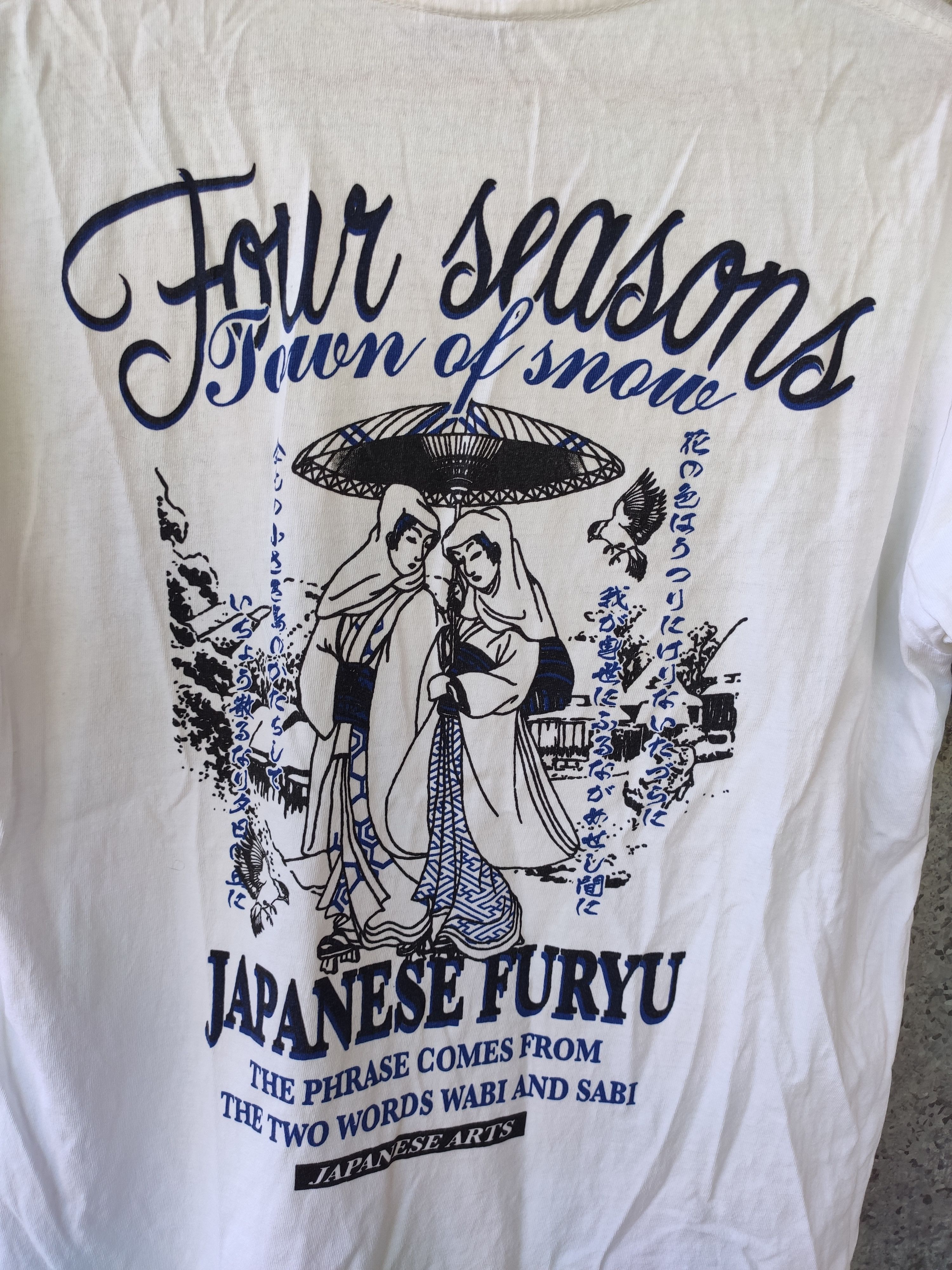 Japanese Brand 🔥Four Seasons Tour of Snow Japanese Art t shirt geisha ppfm Size US M / EU 48-50 / 2 - 3 Thumbnail