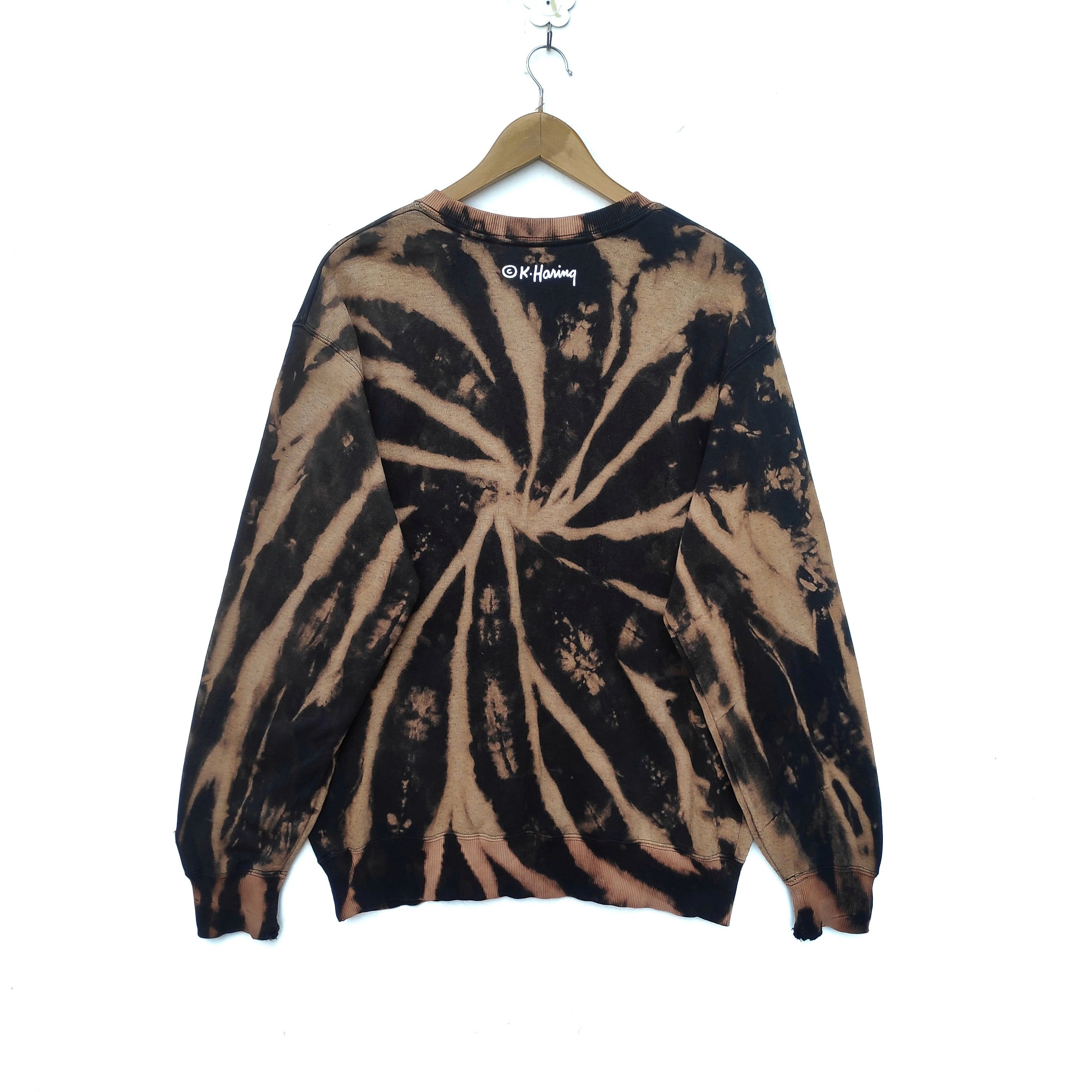 Keith Haring KEITH HARING BLEACH WASH TIE DYE SWEATSHIRT LARGE BLACK Size US L / EU 52-54 / 3 - 2 Thumbnail